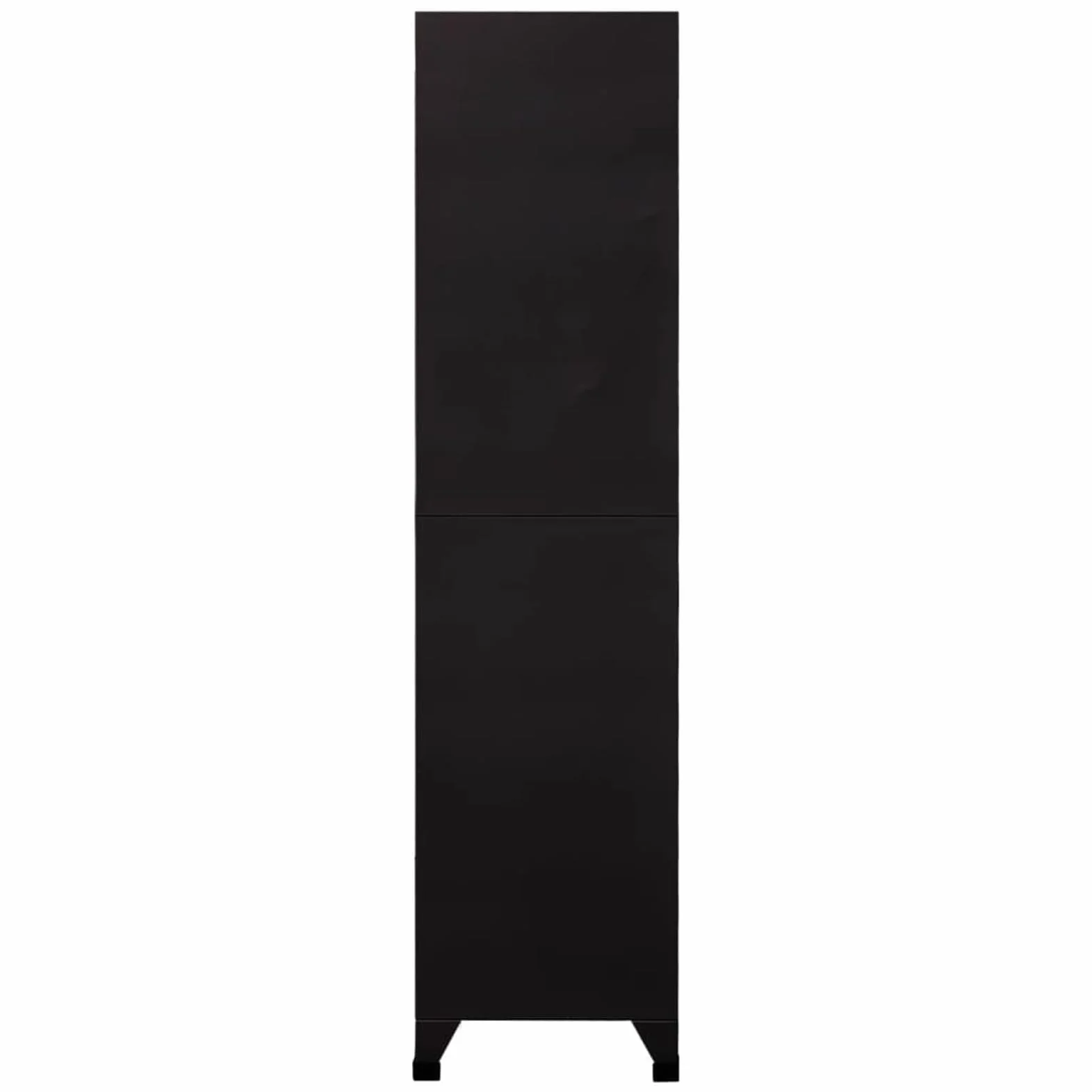 Gecheer Armadietto con Serratura Nero 90x40x180 cm in Acciaio