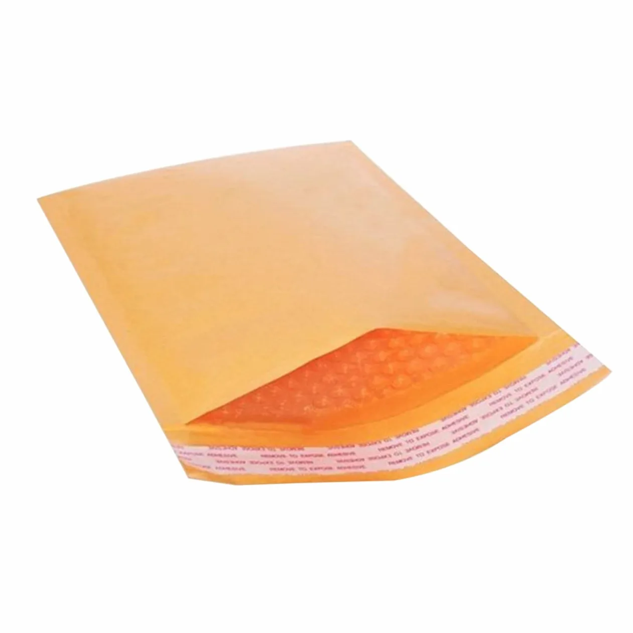 Buste a Cuscinetto D'aria in Carta Kraft Arancia, 50 Pezzi, Spedizione | Pe e Carta Kraft, Autochiudenti e Impermeabili, per Negozi e Scuole, Adatte a Scrittura Ordinata