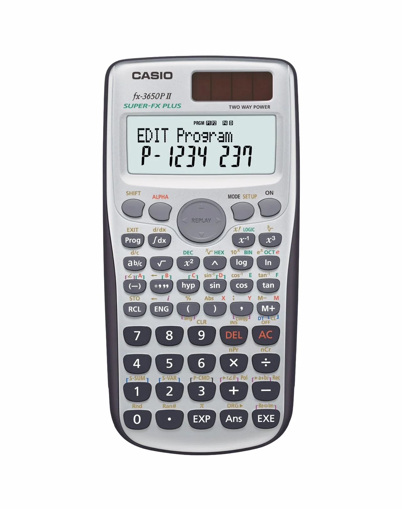 Casio FX-3650PII Calcolatrice Scientifica Programmabile, Grigio