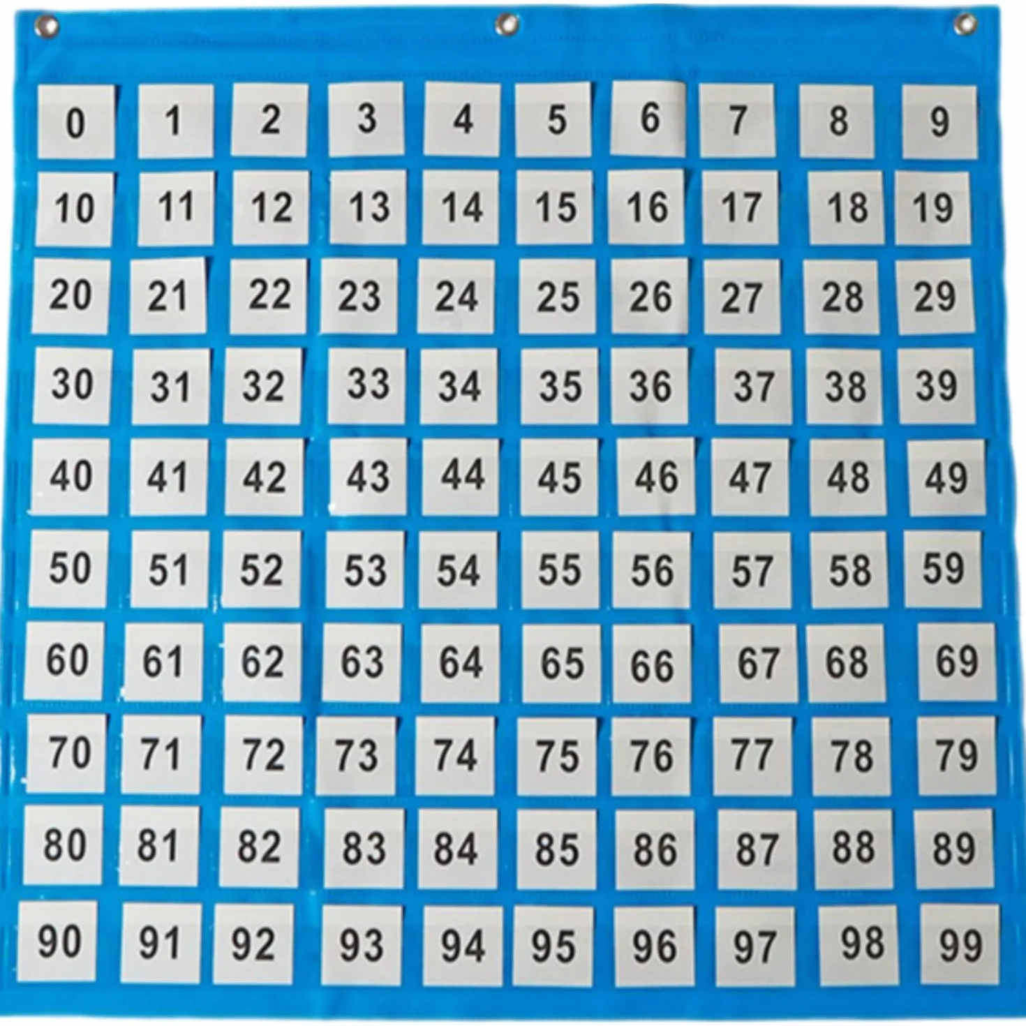 Dohe Educa - Pannello 100 tasche per imparare tabelle da moltiplicare e matematica, con carte da 0 a 99 - materiale scolastico ed educativo