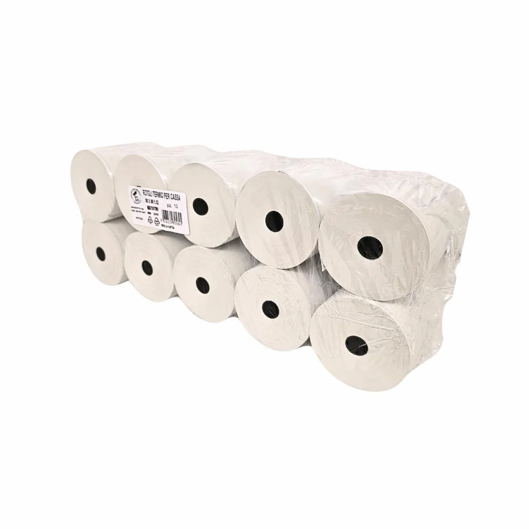 Carta Termica 80x80x12mm 20 Rotoli BPA Free Omologati per Stampante Fiscale POS Epson