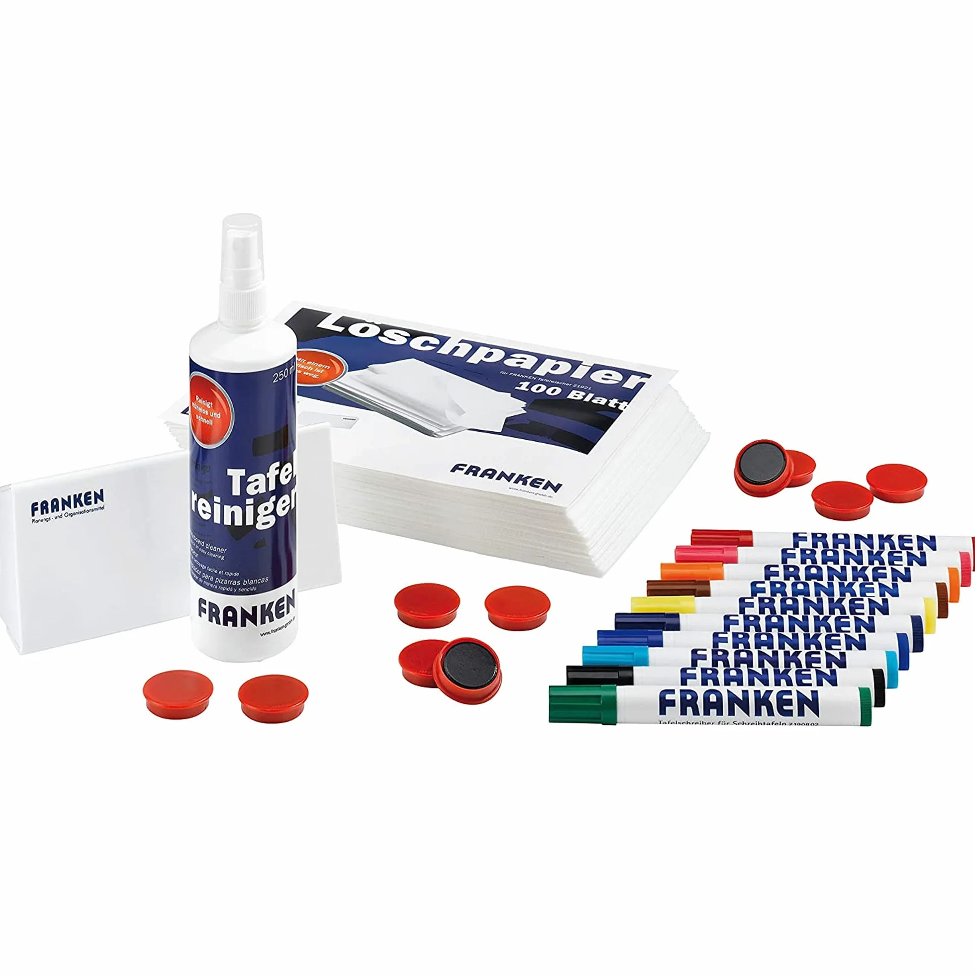 Franken Z1951 - Set iniziale per lavagna magnetica, per lavagne normali e quadrettate