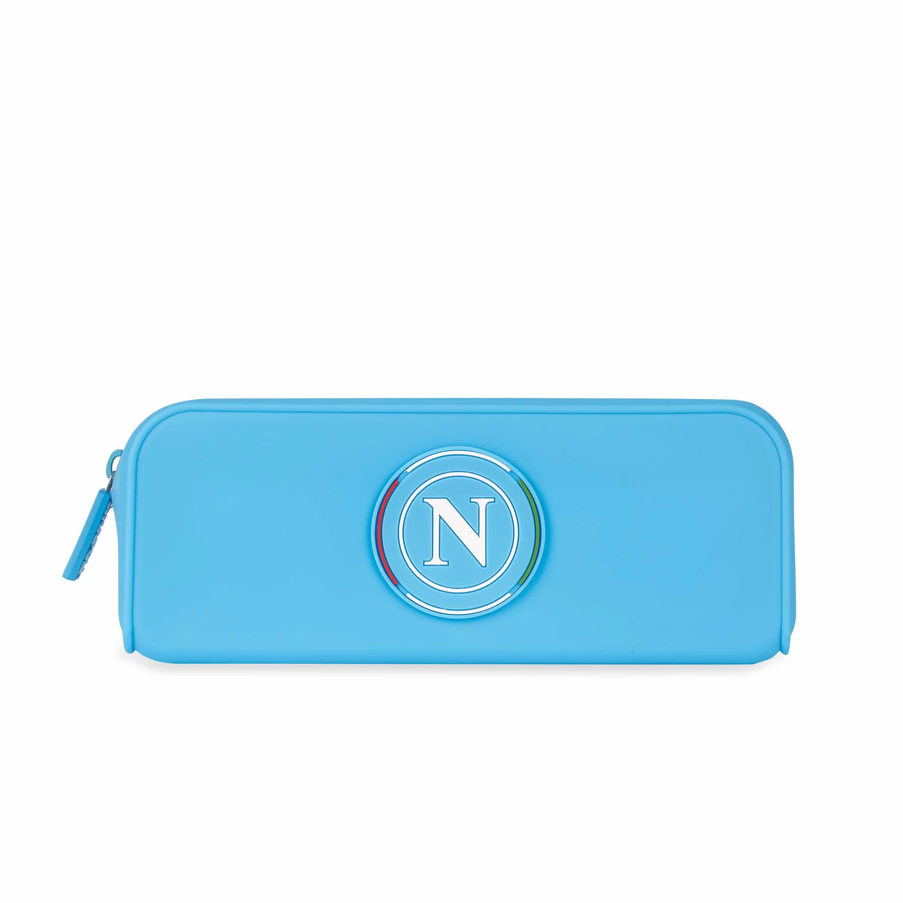 Colourbook Astuccio SSC Napoli Azzurro Silicone Lavabile Portapenne Scuola Logo 3D Zip Gadget Calcio 19,5x7x5,5 cm