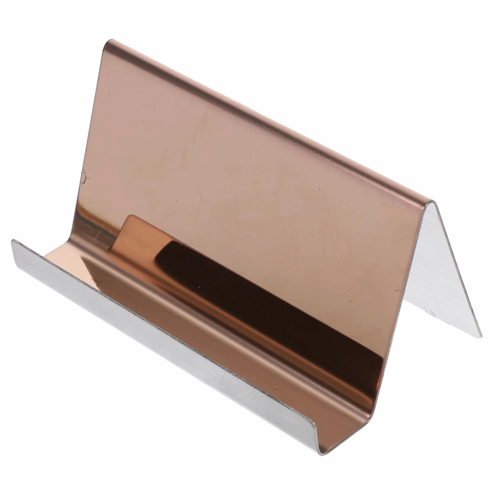 HOMSFOU 4 Pezzi Biglietti Visita Inossidabile Elegantper Scrivania Espositorper Carte Visita Resistente per Ufficio e Ricezione