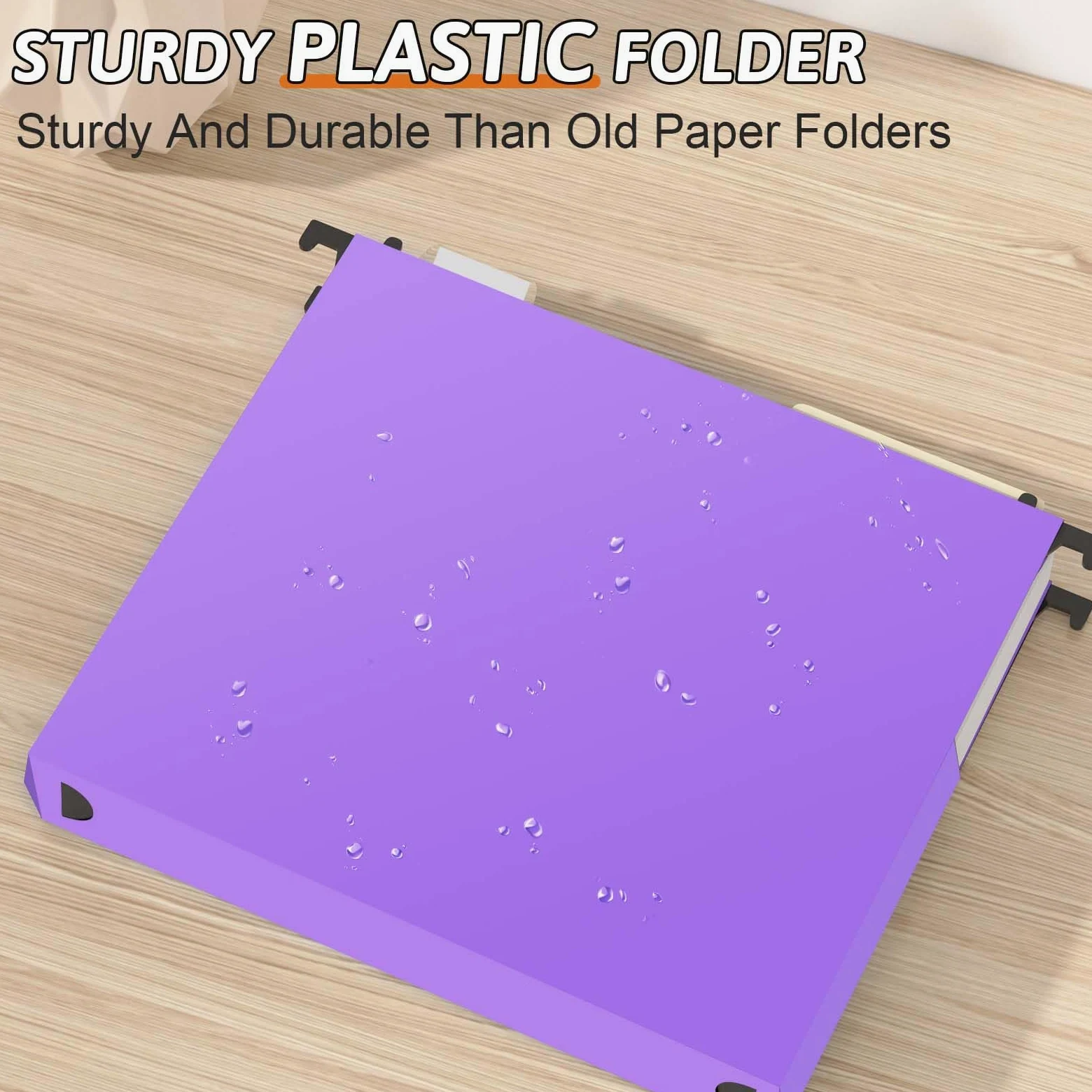 Cartella in plastica extra capiente da appendere, formato lettera, confezione da 12 cartelle rinforzate, design espandibile sui lati, resistente, espansione da 5 cm, organizer da appendere