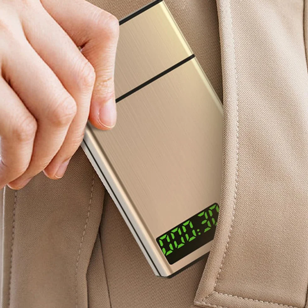 Scatola con lucchetto a tempo, piccolo contenitore con display LCD 999 ore, scatola di chiusura portatile con blocco timer per riporre oggetti, rompere cattive abitudini, carte di credito, contanti