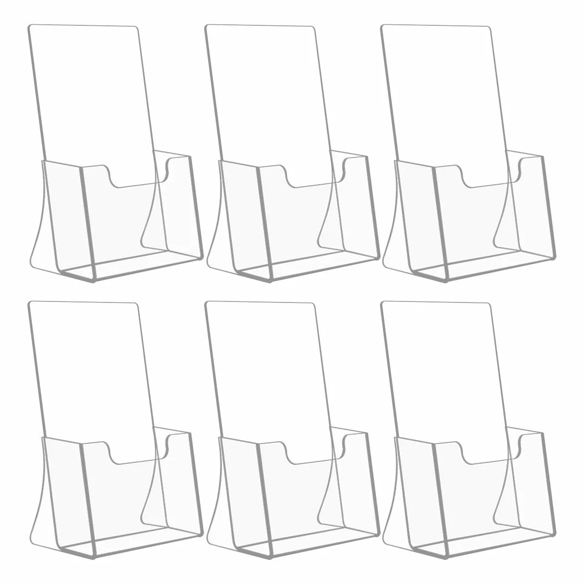 NIUBEE - Porta brochure in acrilico di alta qualità, larghezza 5,5 cm