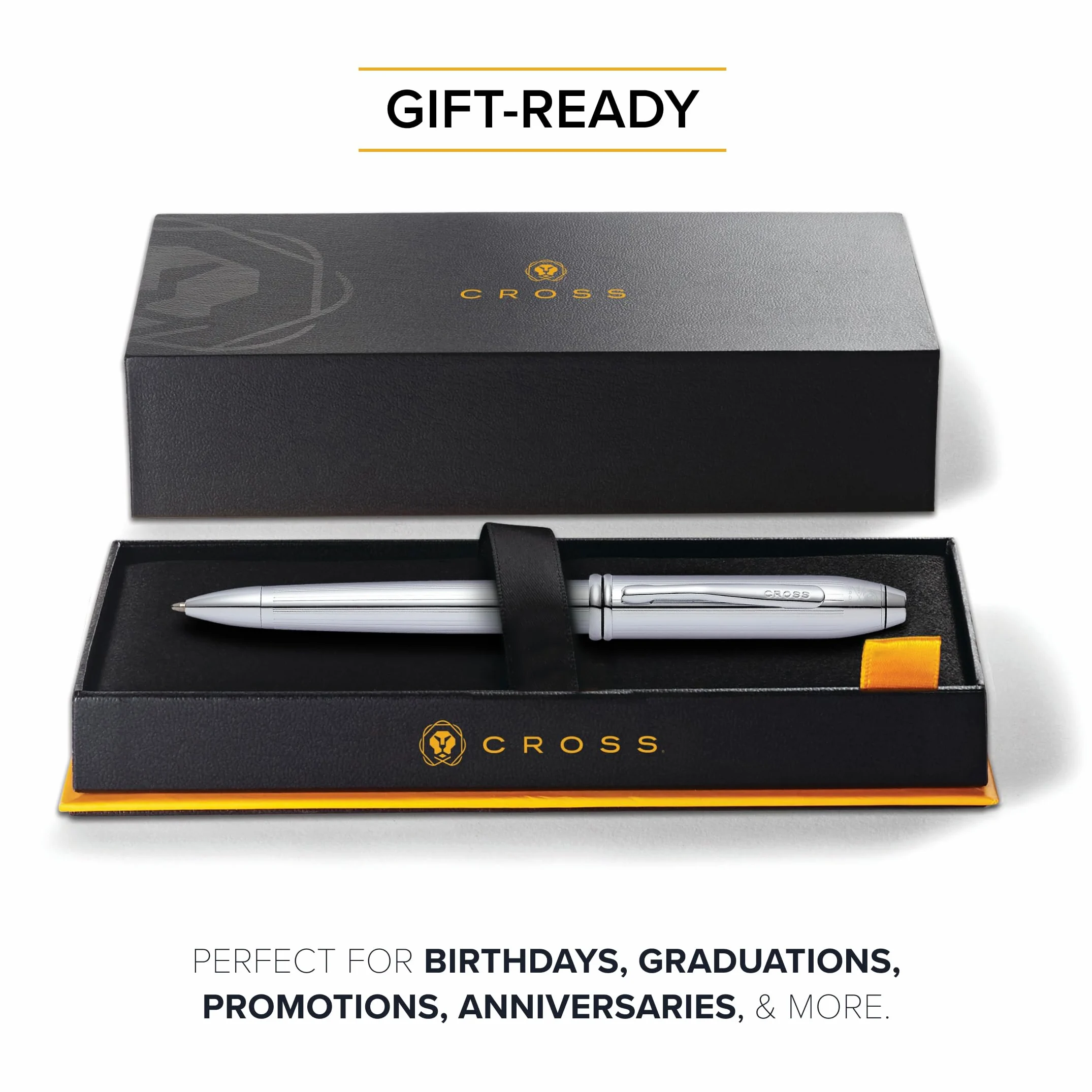 Cross Townsend - Penna convertibile Penna a sfera cromo lucido | Elegante penna per scrivere senza sforzo, scrittura fluida e uniforme, affidabile e di lunga durata, con confezione regalo