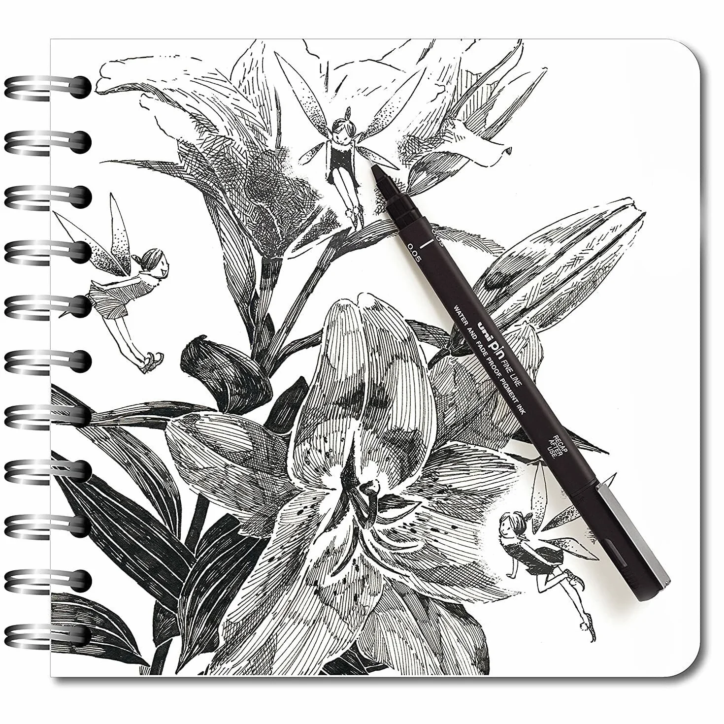 Uni Pin Fineliner Penna Disegno 0.03mm Nero Scatola da 12