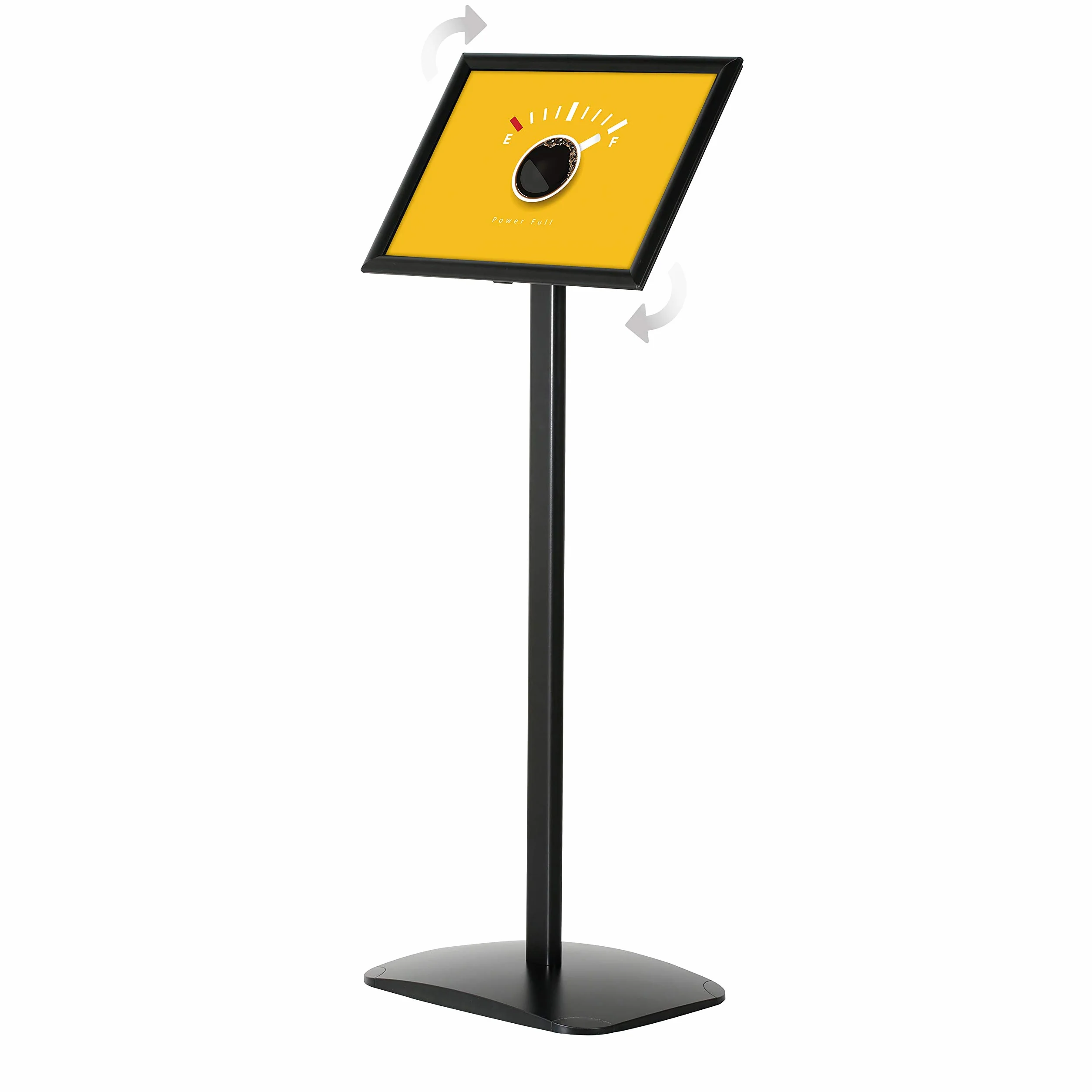 Espositore Informativo per Formati A3 | Elegante Supporto Pubblicitario Nero | Espositore A3 Verticale/Orizzontale | Totem Pubblicitario da Terra per Cartelli e Menu