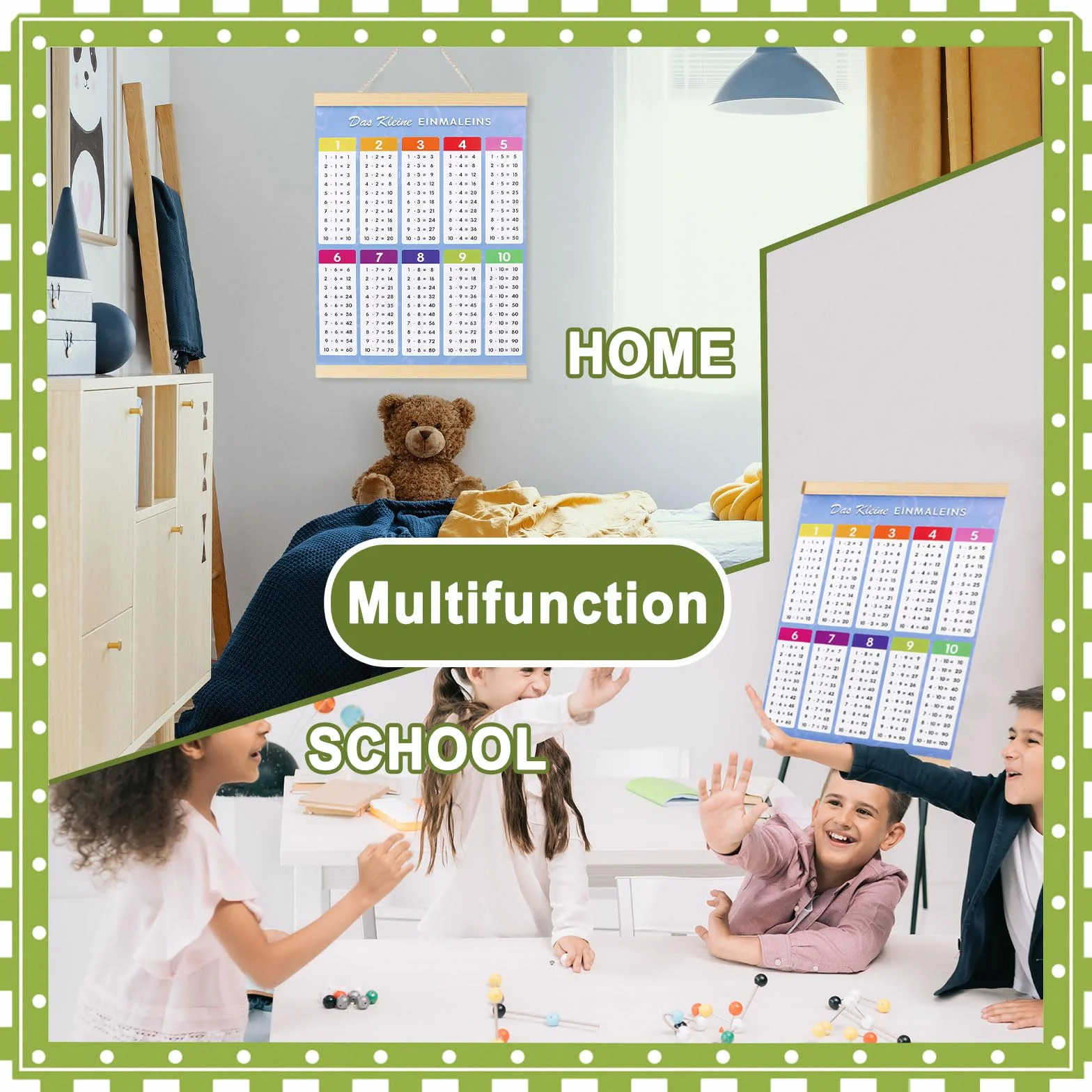 Poster di Apprendimento Tabelline per Bambini Strumenti di Formazione Supporto