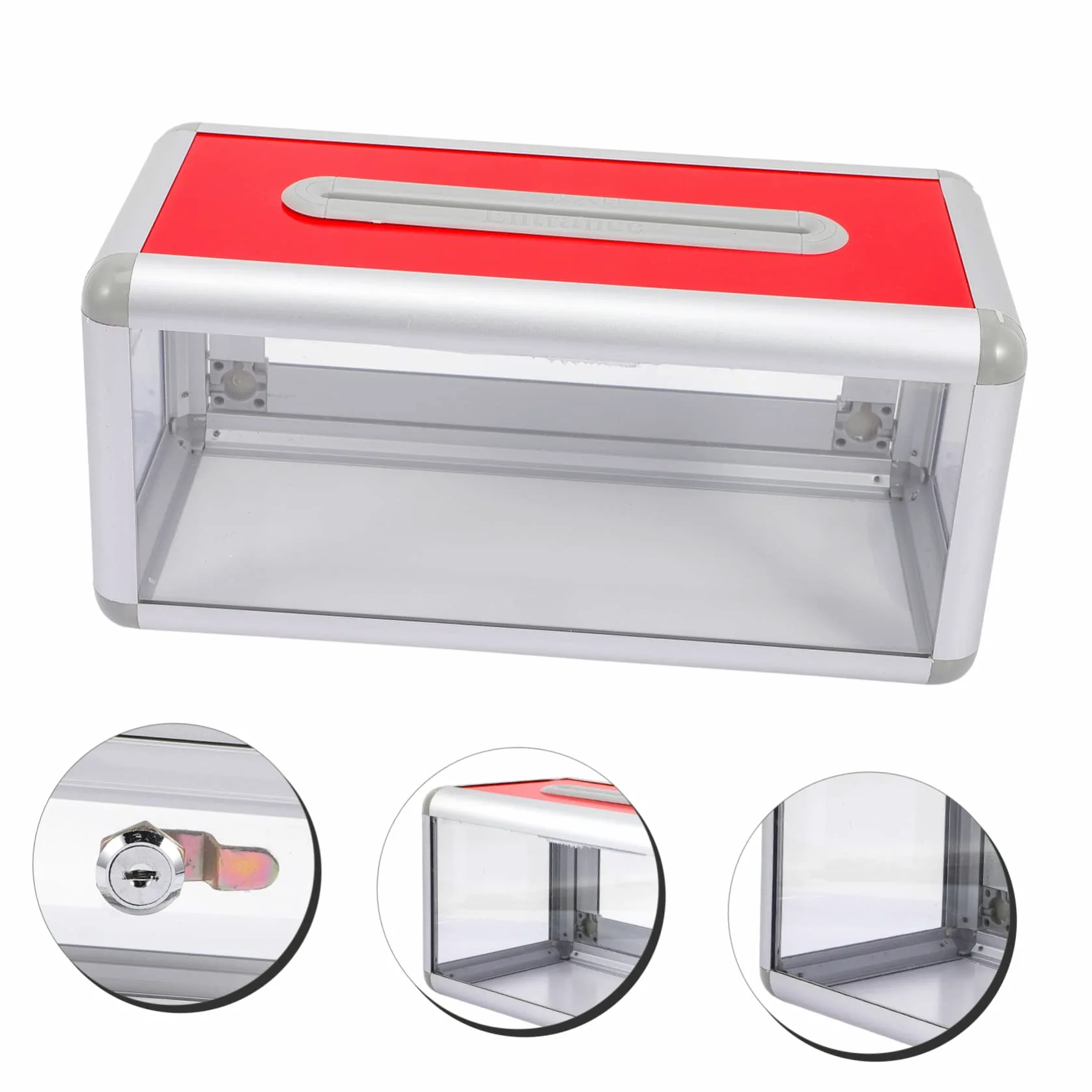 Angoily Porta Biglietti Da Visita Serratura Da Tavolo, Astuccio Multifunzionale Per Schede Elettorali, Scatola Porta Carte Aziendale Per Sale Conferenze e Ufficio, Design Pratico e Materiale Sicuro