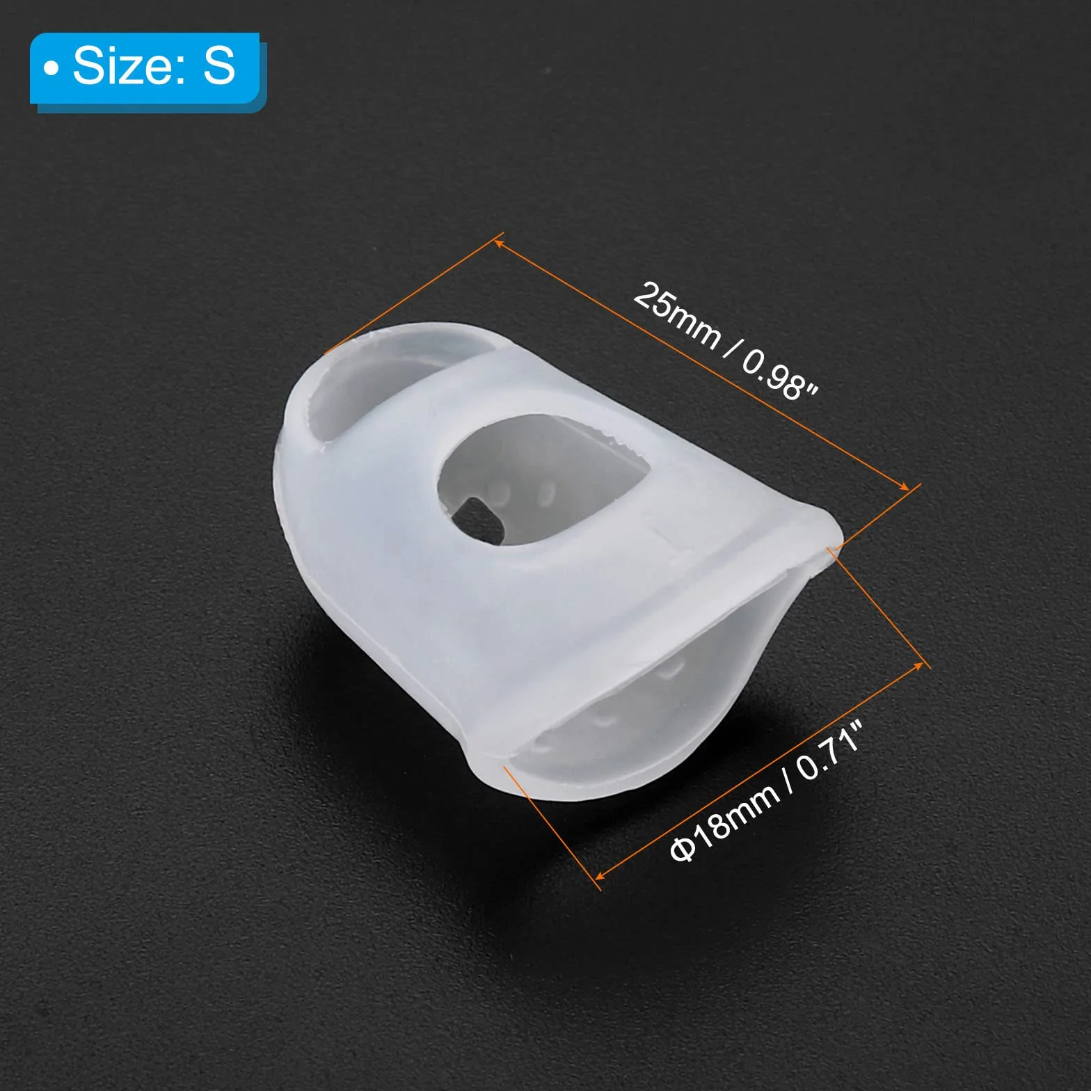 PATIKIL 0.71 Calci Gomma Dita Punte 15pz Silicone Polpastrelli Protezione Copritastiera Ditale per Chitarra