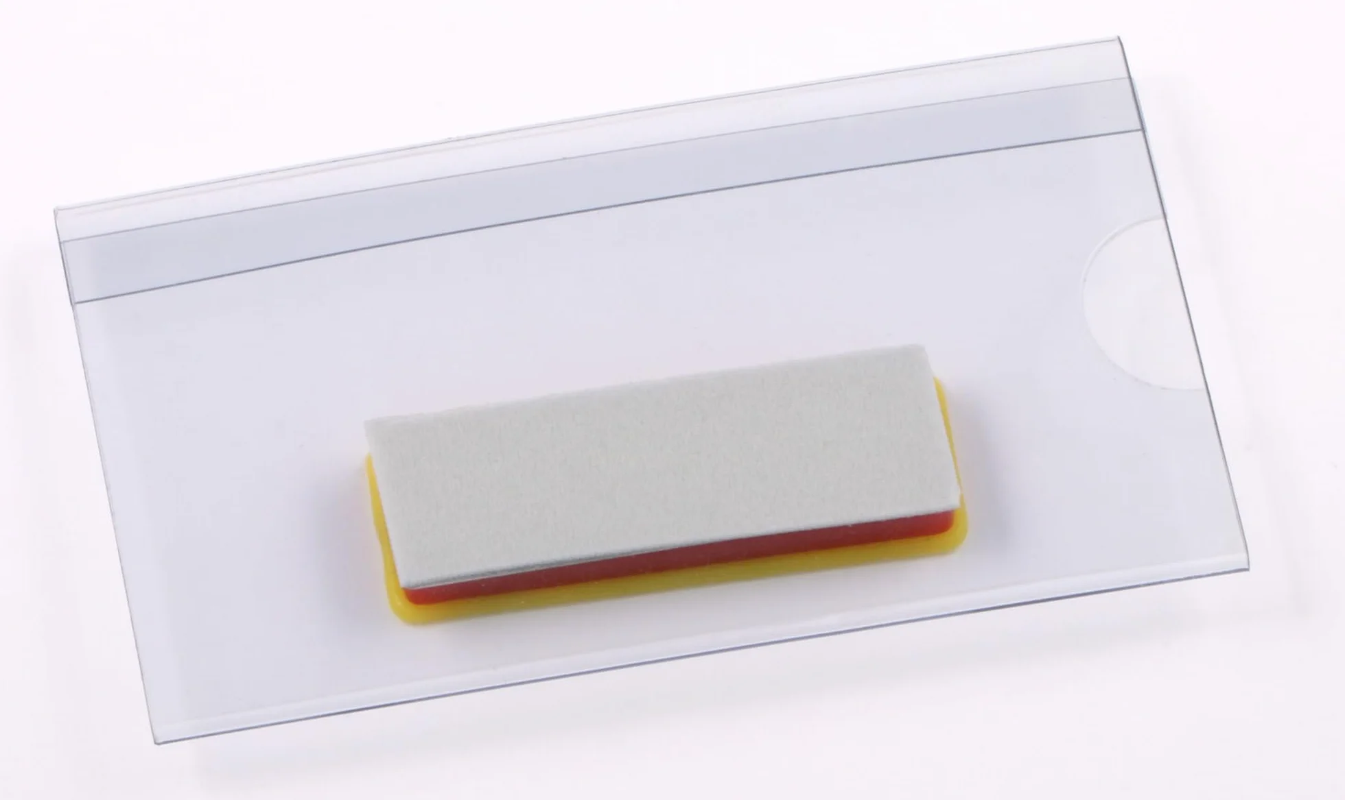 EUROPEL Porta badge magnetico 75x40 mm bianco confezione da 24