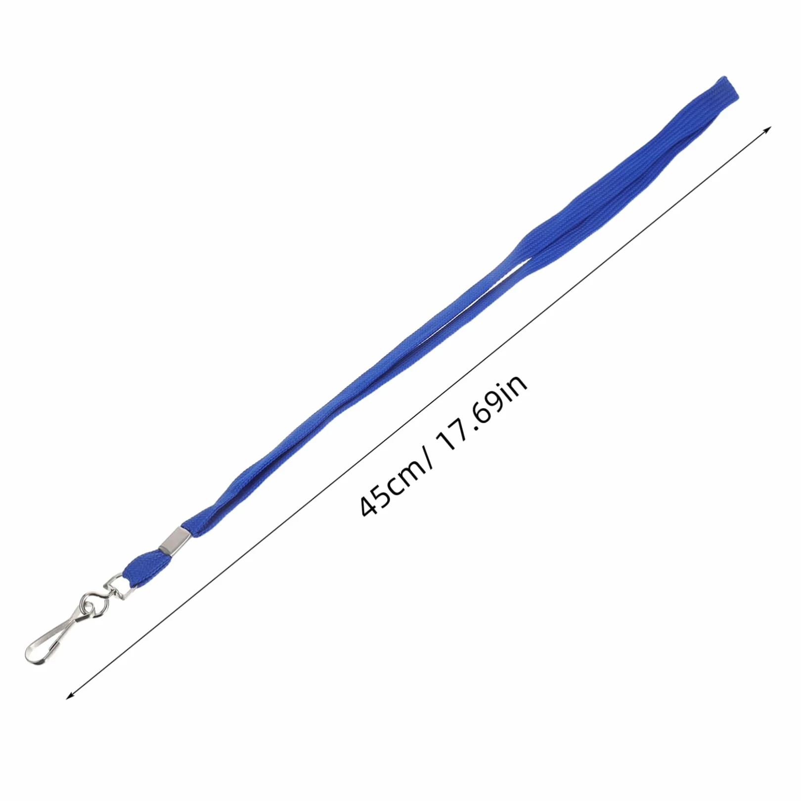 100 pezzi Cordino Porta Badge Collo Blu Laccio Leggero con Clip Rilascio Rapido Tracolla Comfort per Targhe Id Ufficio Scuola e Fabbrica Cinturino per Visitor Badge