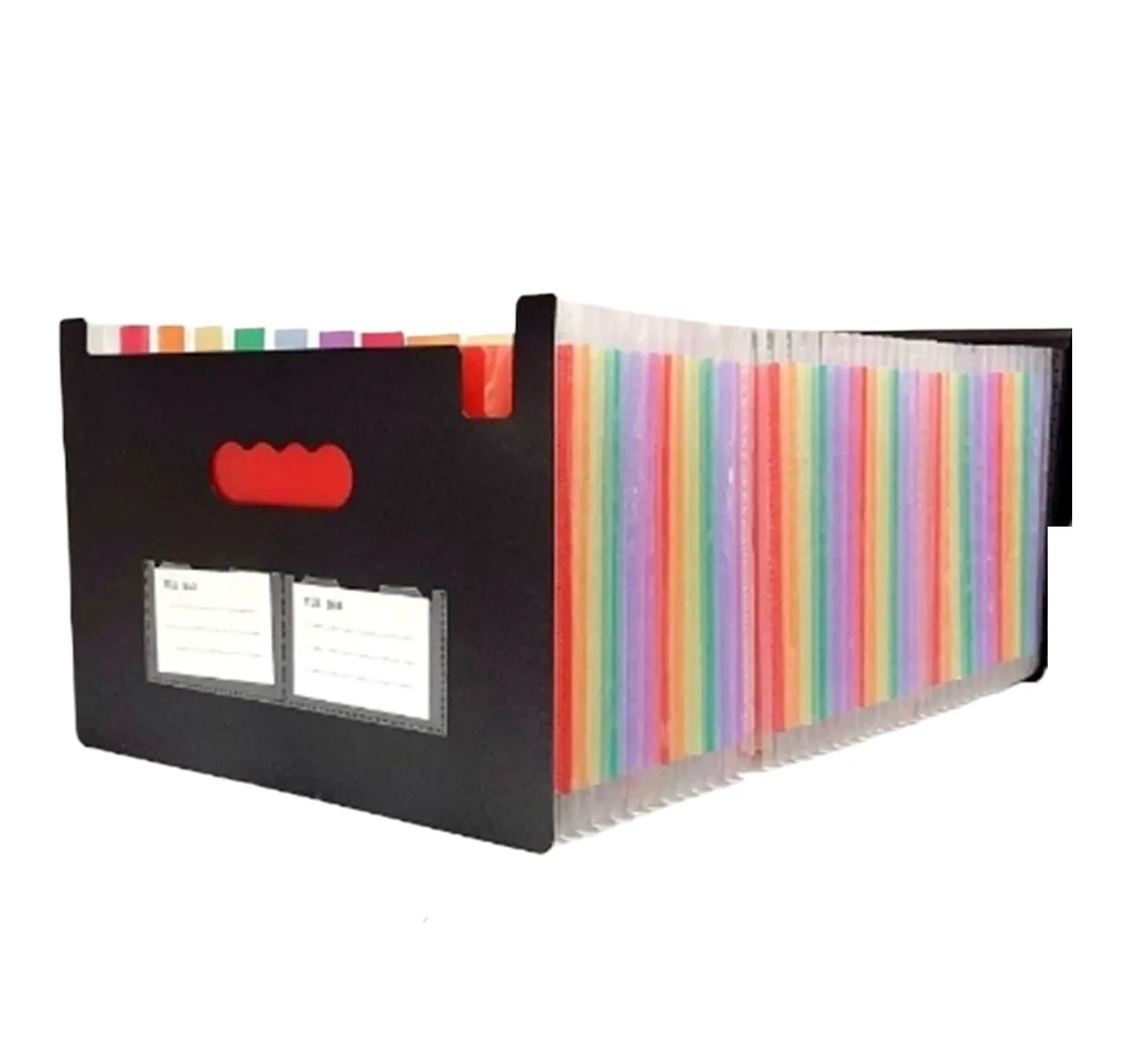 Porta Comande Organizzatore di file espandibile colorato | Cartella a fisarmonica portatile da 13/25/37 tasche for documenti di fatture e ricevute(Size 3)