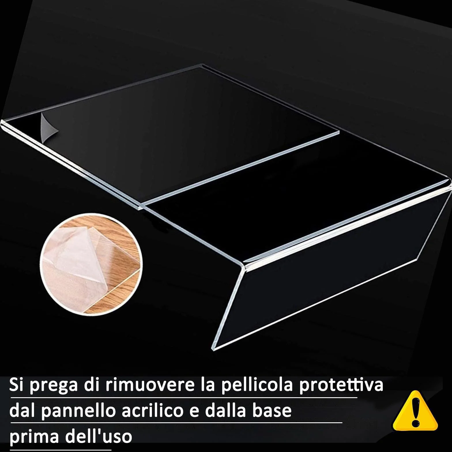 Flow fire Set di Espositore, Espositore Pubblicitario Forma di L, Acrilico Trasparente Cavalletto da Tavolo, Supporto per Menu (A4-L-5)