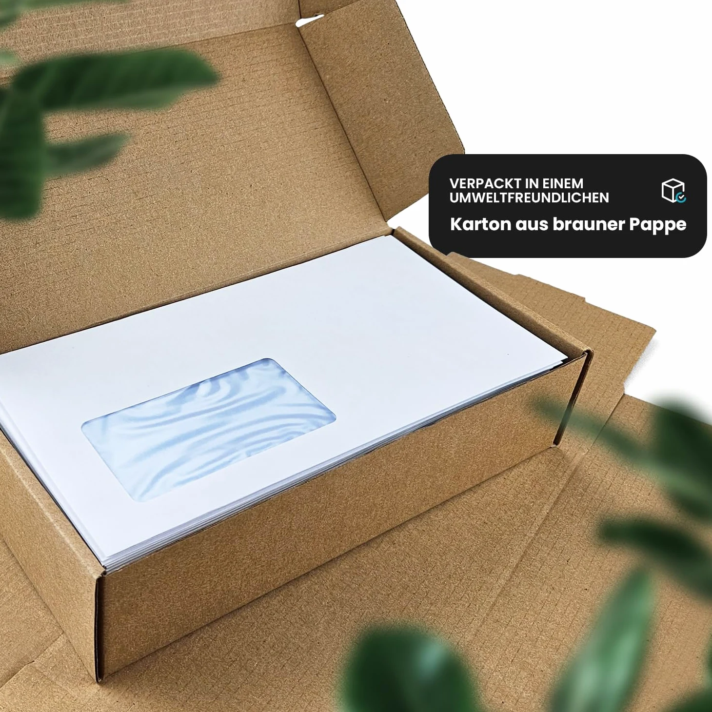 Netuno 1000 buste da lettera bianco con finestra a sinistra DL 110 x 220 mm buste commerciali lunghe americane taglio dritto con strip adesivo con stampa interna carta premium buste business bianche