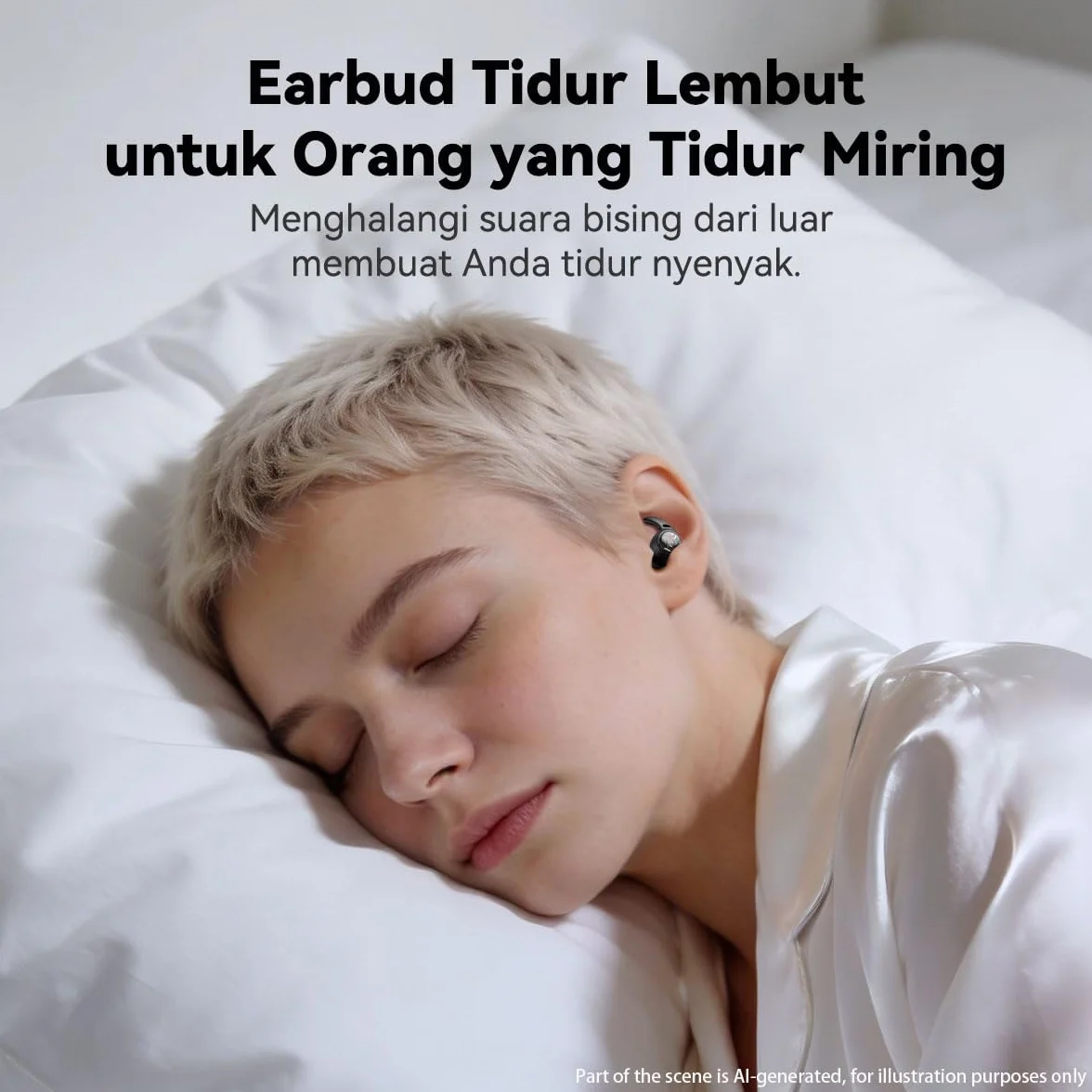 NE76 Sleep Earbuds - Auricolari Bluetooth da 6 pollici, traduzione AI, in tempo reale, 150 lingue, impermeabili, design piccolo, per chi dorme di lato, per viaggi, istruzione, riunioni di lavoro