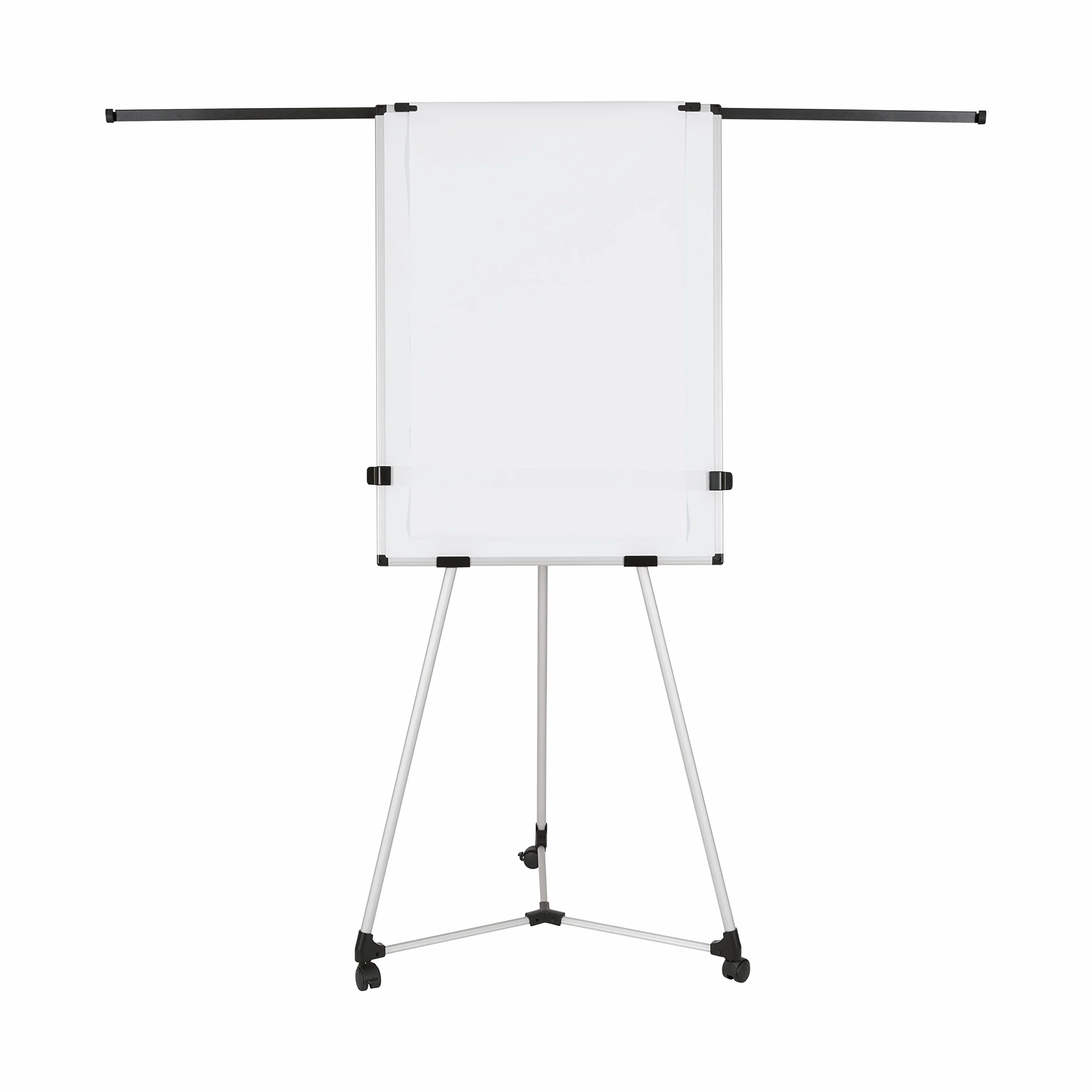 Bi-Office Earth Kyoto Lavagna Portablocco Treppiede, Con Rotolo Di Carta, Con Bracci Estensibili, 70 x 100 cm (formato euro), Superficie Magnetica e Cancellabile A Secco, Cornice In Alluminio