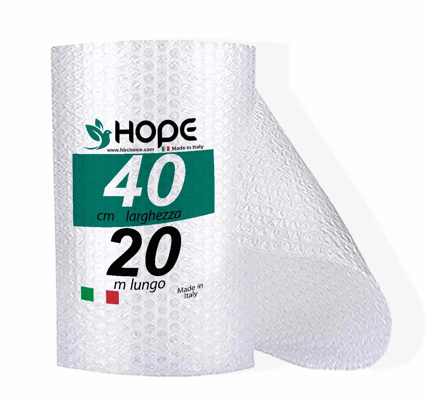 Hope Pluriball Imballaggio 40cm x 20m Carta Imballaggio per Spedizioni Trasloco 1 Rotolo