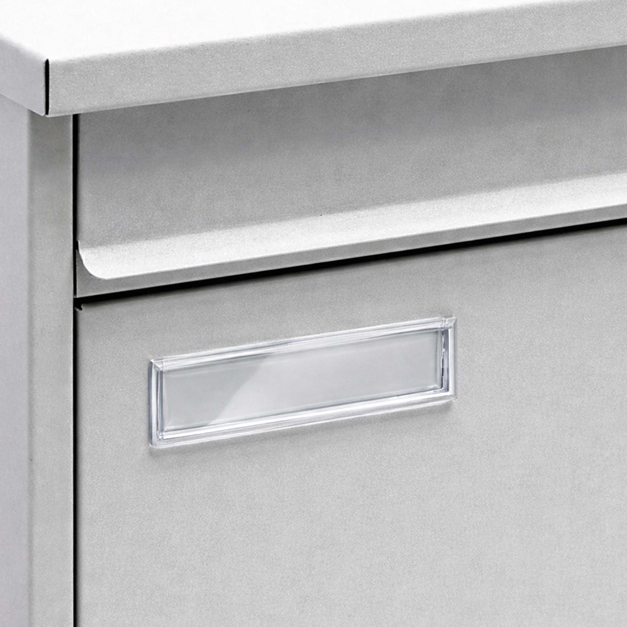 Wiltec Vetrino portanome 89,4 x 24,5 mm per cassetta postale 92,3 x 28,4 mm