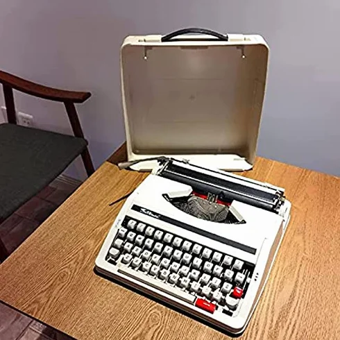 Macchina da scrivere manuale, macchina da scrivere meccanica vintage portatile per scrivere lettere e artigianato, design di ispirazione retrò