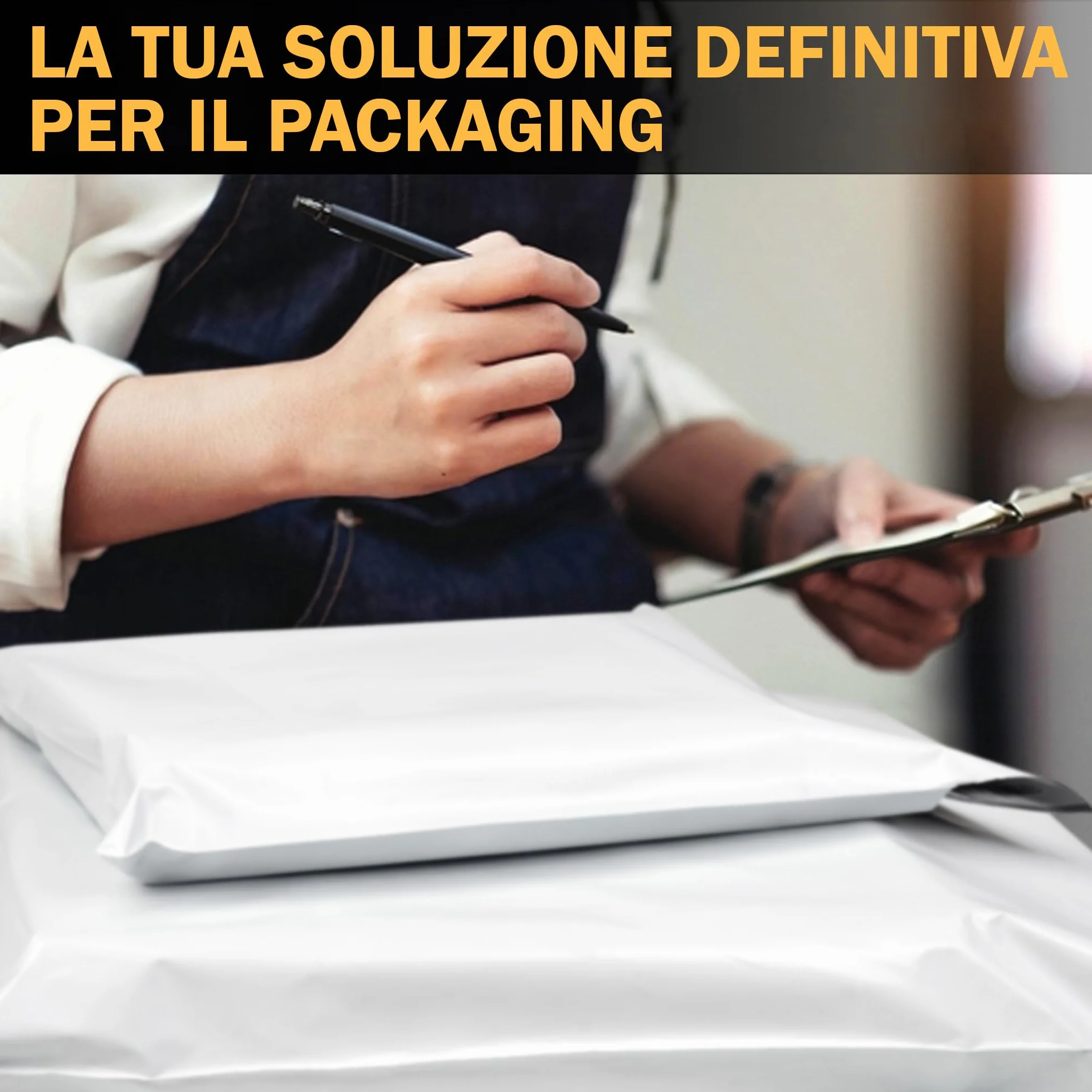 Sacchetti Spedizione Autoadesivi Opaqui 100Pcs 4 Misure Resistenti all'Acqua e Strappi per Vinted