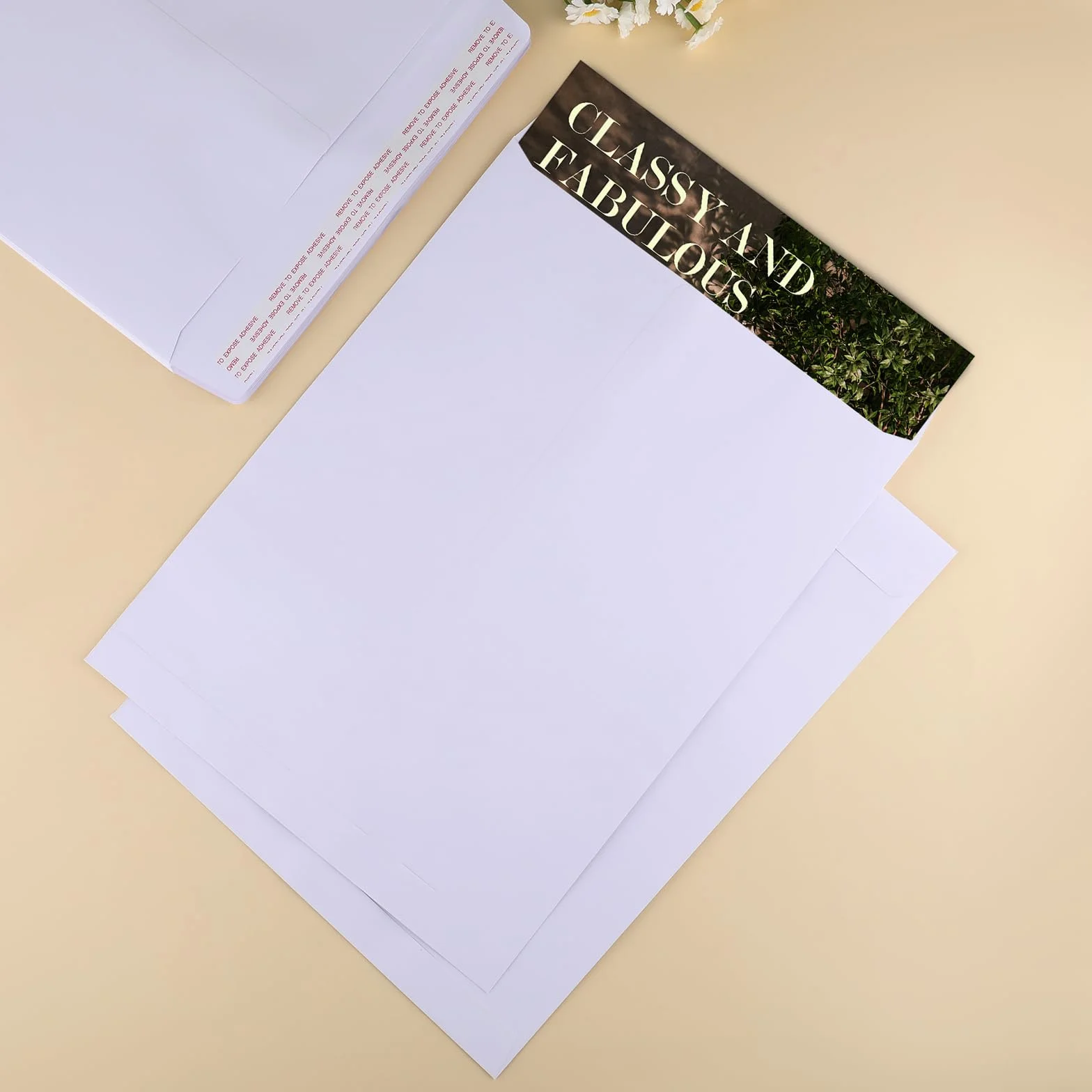 Buste postali autosigillanti 22,7 x 30,5 cm, bianche, 12,7 kg, per ufficio e casa