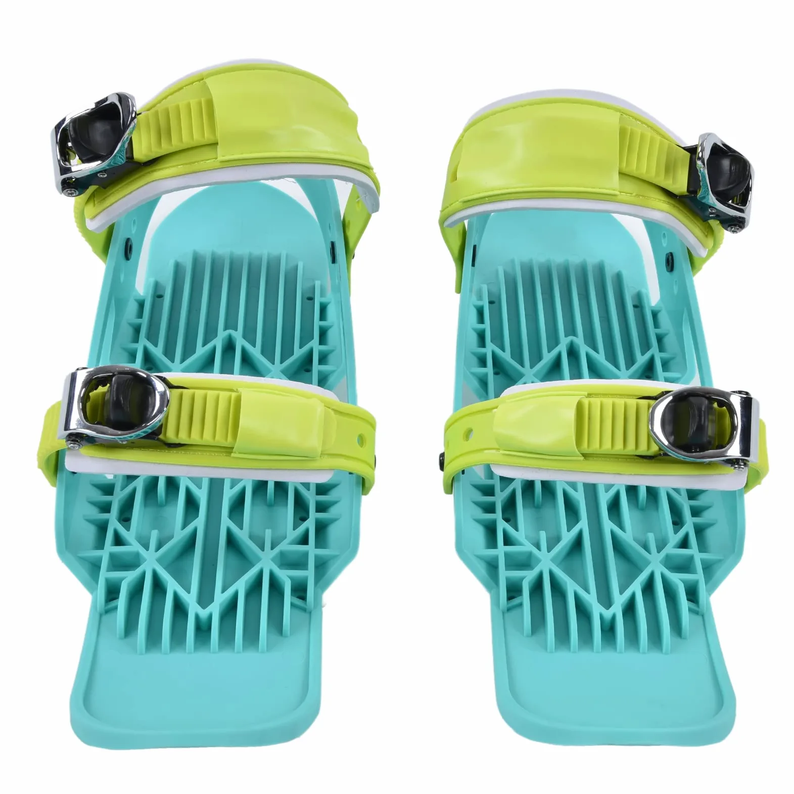 Pattini da sci in nylon verde scarpe da snowboard regolabili sport da sci esterno