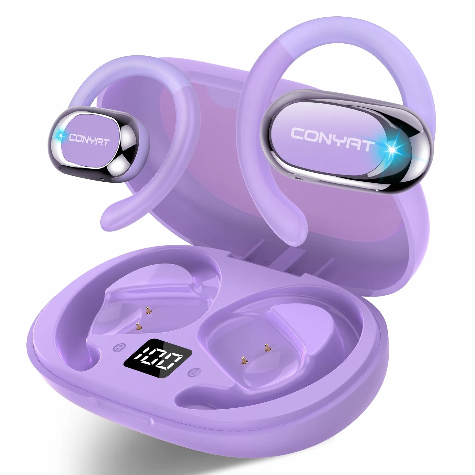 Cuffie Traduttore Simultaneo Vocale con 7 Modalità, Bluetooth 5.4 Auricolari traduttori in Tempo reale con 164 Lingue Viola