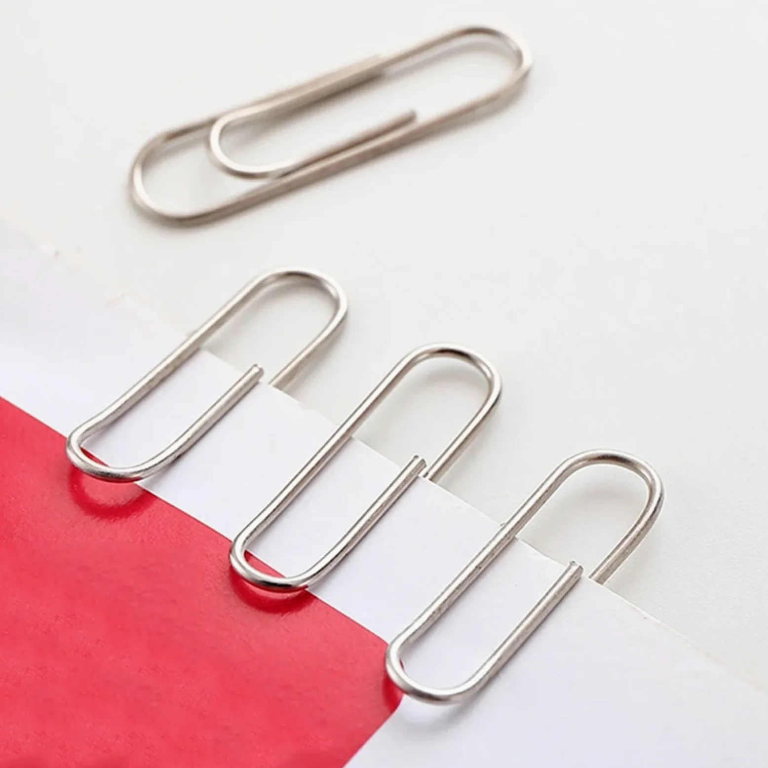 Fermagli di Carta Stationary Accessories Notebook Memo Pad Filing Paper Clips Bookmark Binder Paperclips Student Office Binding Supplies(50PCS)