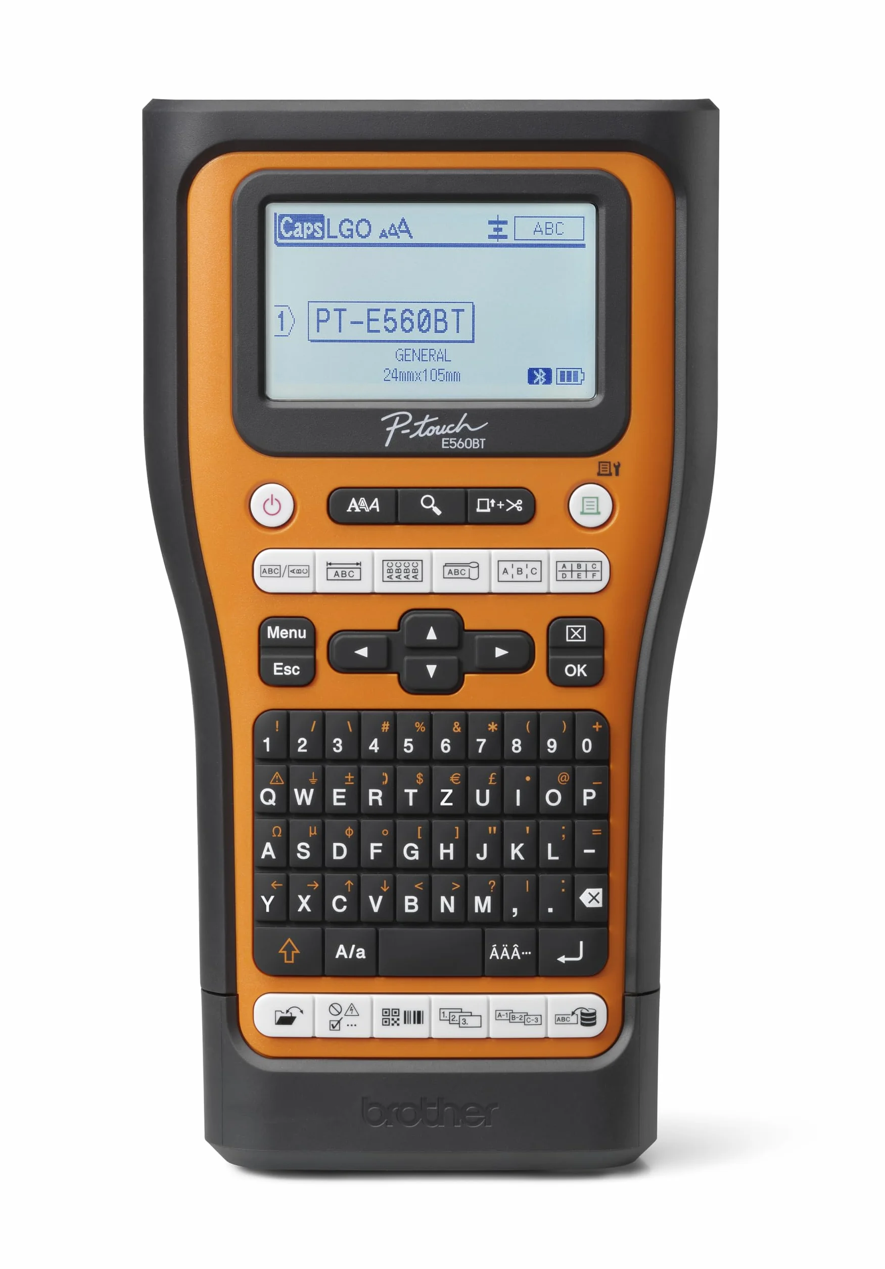 Brother PT-E560BTVP - Etichettatrice industriale con Bluetooth, batteria agli ioni di litio e custodia per il trasporto (per nastri TZE larghi 24 mm, tubi termoretraibili HSE larghi 18 mm, stampa a