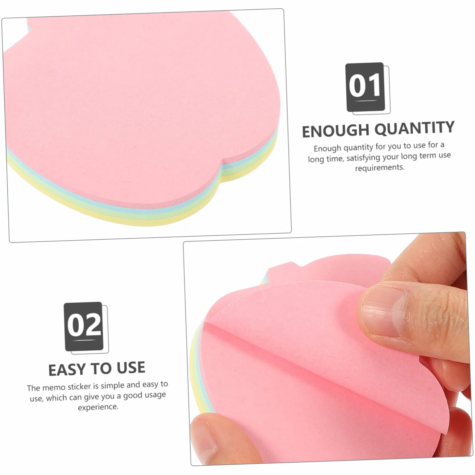 NUOBESTY 40 Set Di Adesivi Per Promemoria Ricariche Per Blocco Note Adesivi Per Promemoria Dal Design Semplice Per Uso Scolastico E Domestico