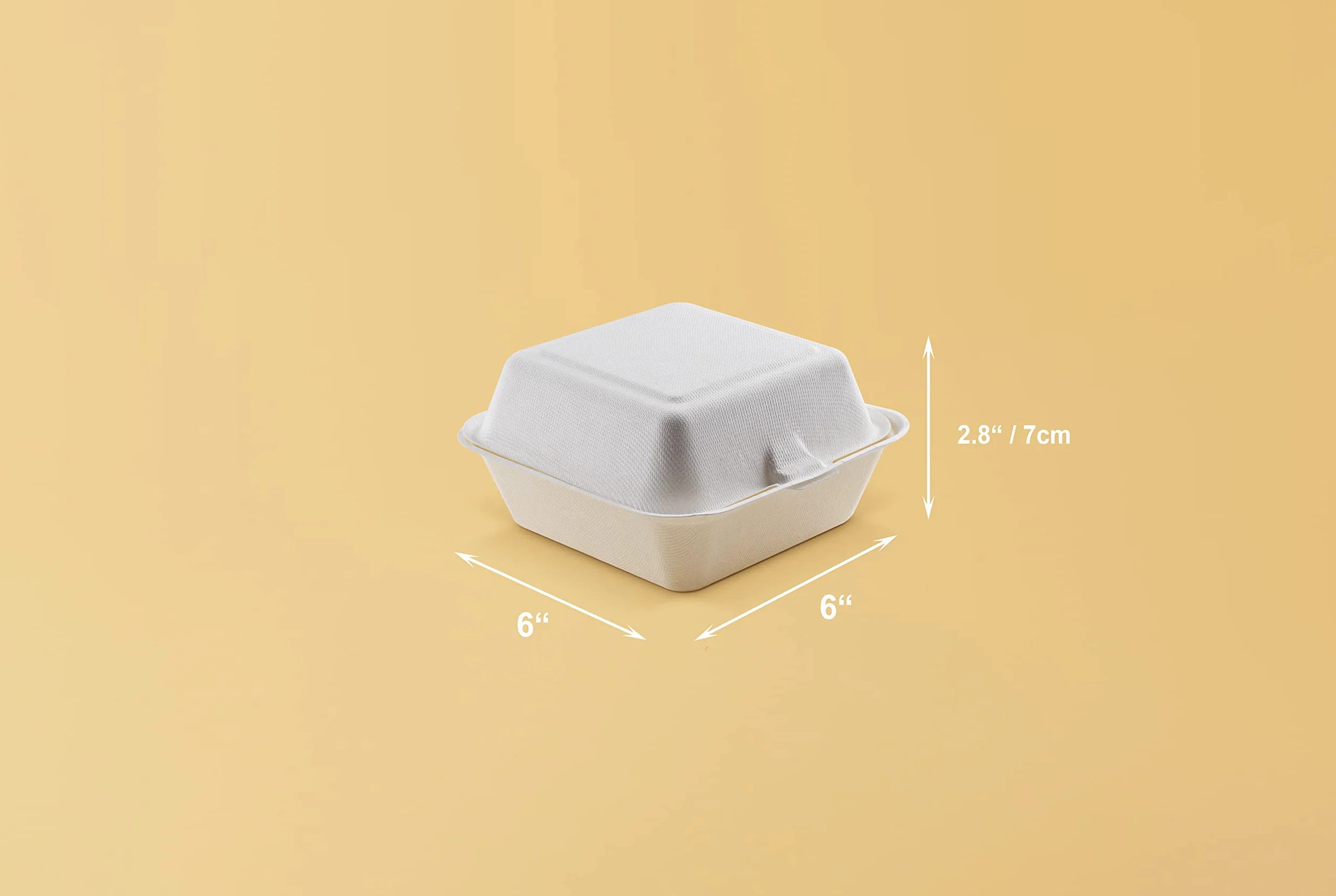 FOOGO Green 50 scatole per hamburger 15,2 cm 480 ml compostabili usa e getta