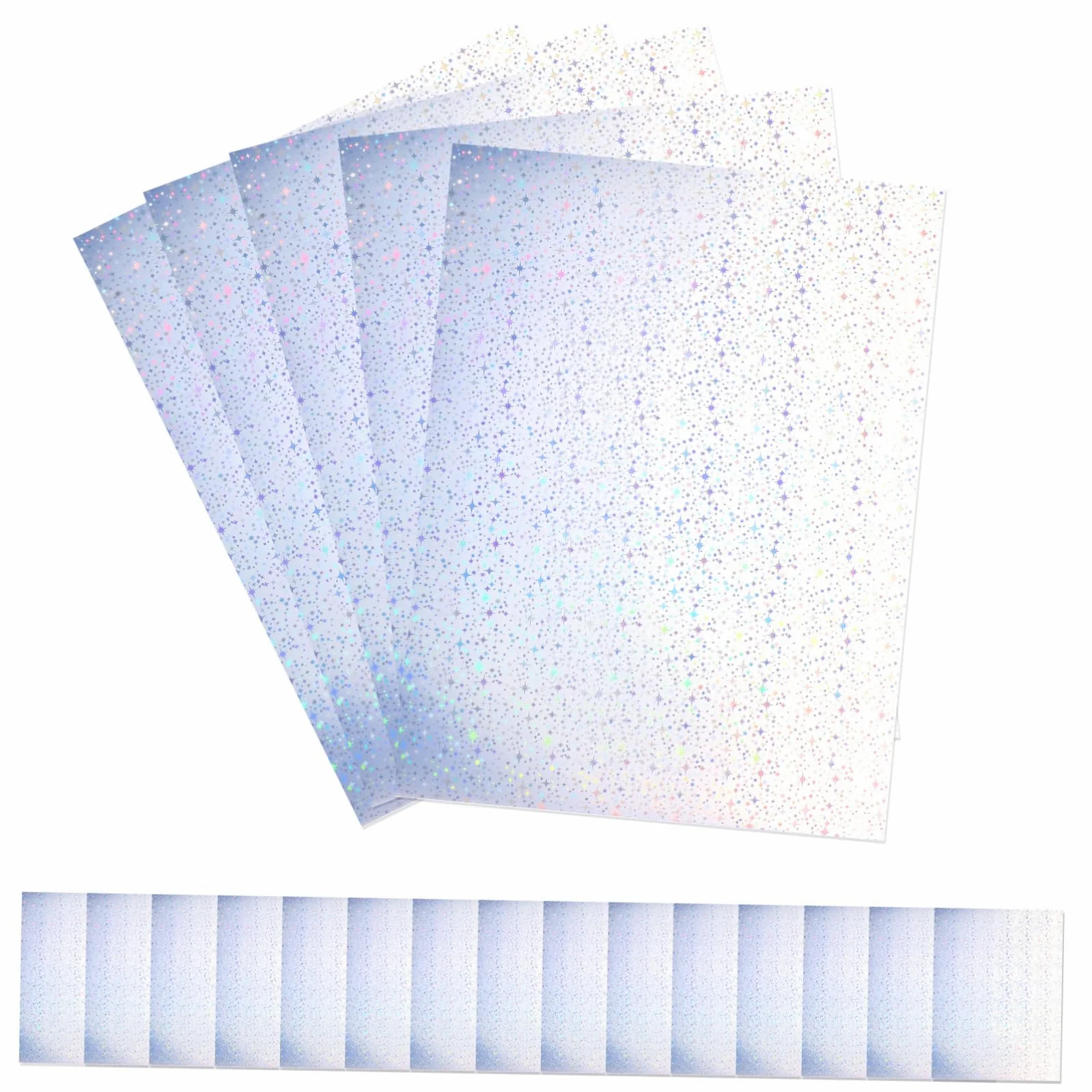 20 Fogli Carta Olografica Autoincollante Stampabile Per Stampante Lucida Glitter Di Carta Da Costruzione Per Etichette e Decalcomanie