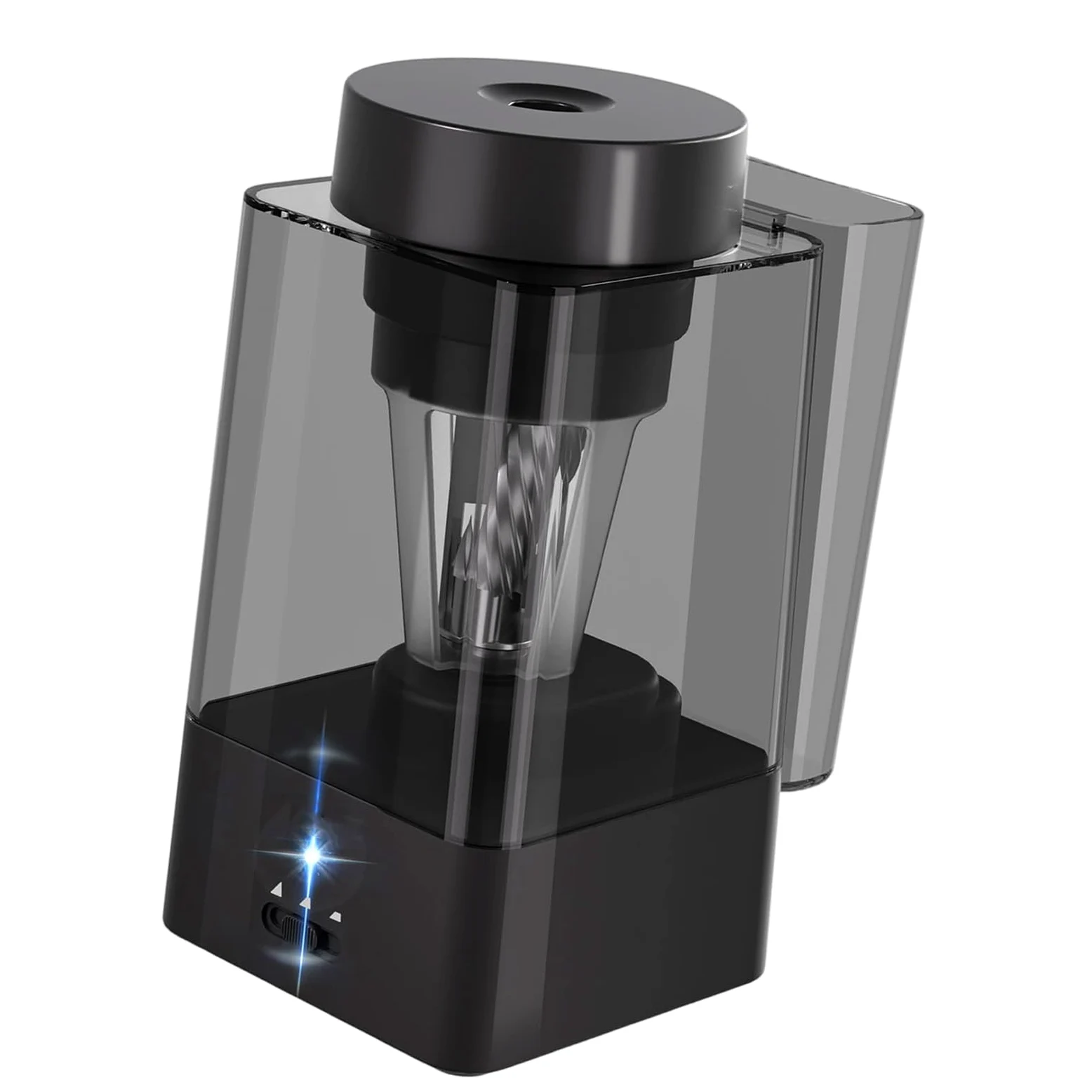 Temperamatite elettrico, strumento da disegno senza fili, batteria ricaricabile da 1800 mAh, 6-12 mm di scrittura, stecche luminose a LED, corpo compatto, alimentazione a batteria temperamatite