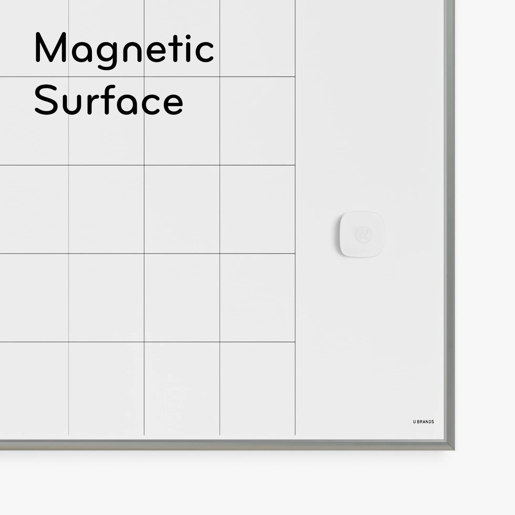 U Brands calendario mensile lavagna magnetica Silver Frame