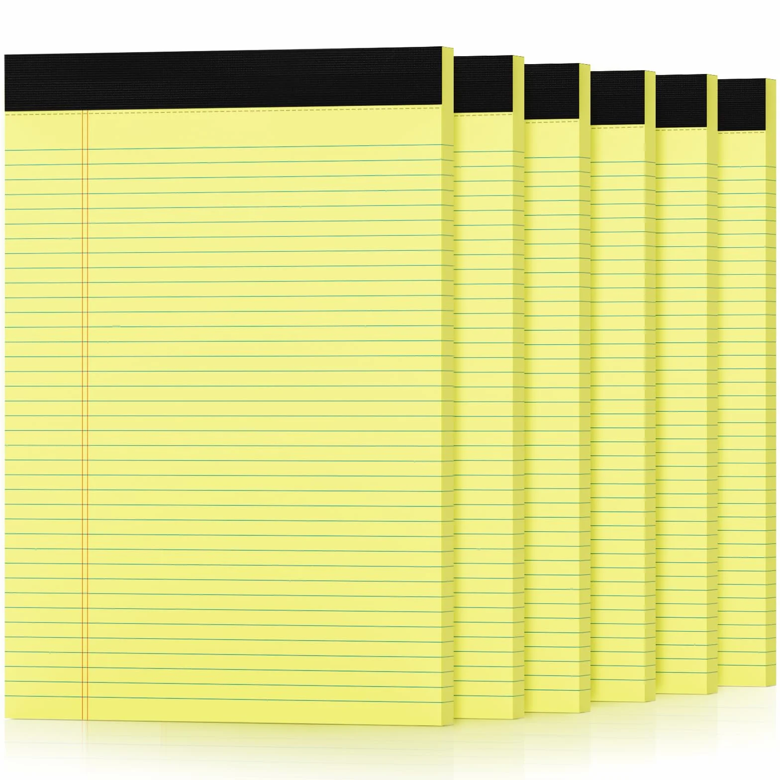 Blocchetti per appunti gialli 21,6x29,5 cm a righe 30 fogli 6 pezzi carta spessa double face