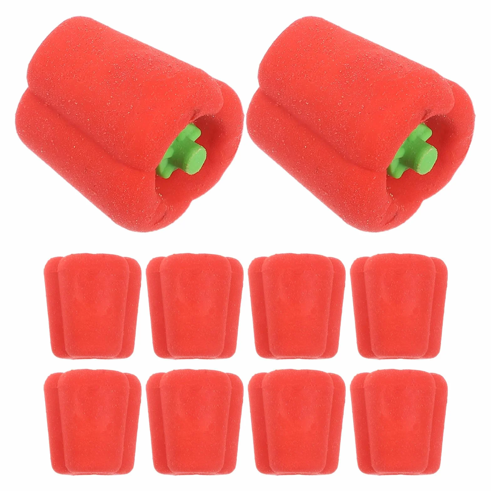 DOITOOL 100 gomme da cancellare a forma di peperone rosso per bambini - Piccole gomme carine a forma di verdura per la casa, come regalo per la festa in classe - Articoli di cancelleria per studenti