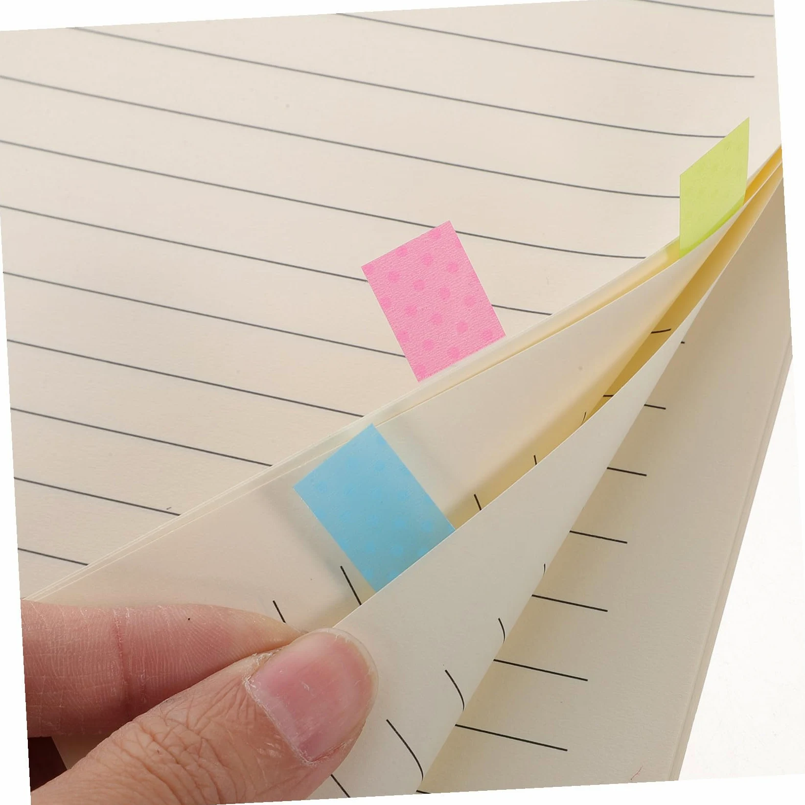 HOMSFOU 4 Set Blocchetti Adesivi Colorati Per Marker Adesivi Per Libri E Ufficio Leggeri E Pratici Per Studenti E Organizzazione Pagine 6 Confezioni*4