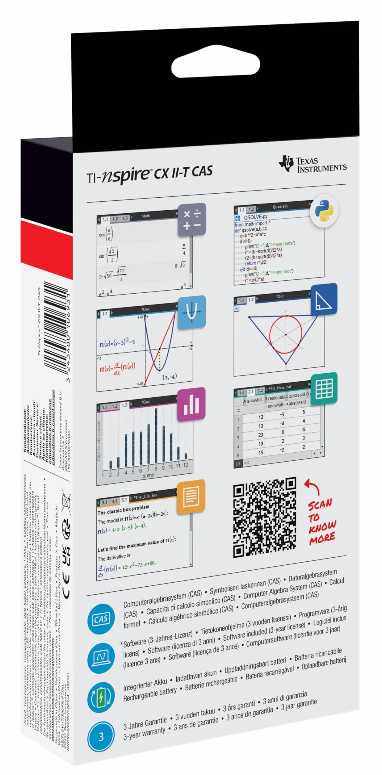 TEXAS INSTRUMENTS Ti-Nspire Cx Casii-T Grafica
