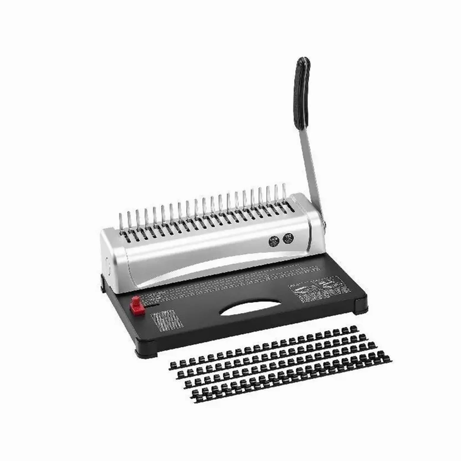 Macchina rilegatrice a pettine 21 fori Rilegatura 450 fogli con 100 pezzi 3/8'' dorsi a Uso in ufficio e a scuola