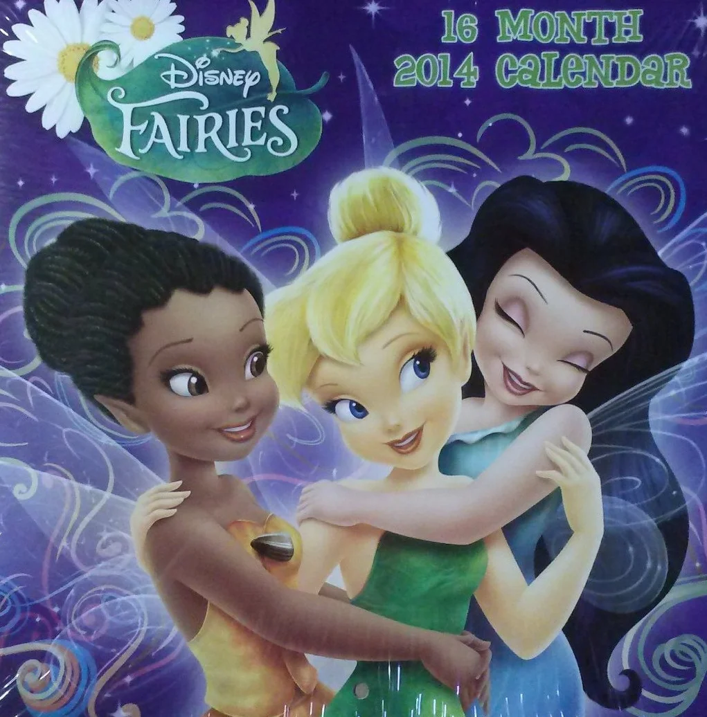 Disney Calendario da parete quadrato 2014, 16 mesi, motivo: fatine