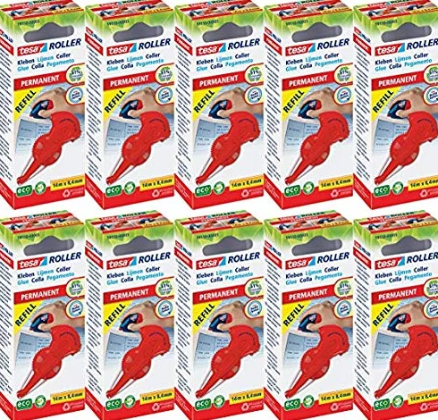 Tesa Rullo adesivo permanente (10 ricariche permanenti)