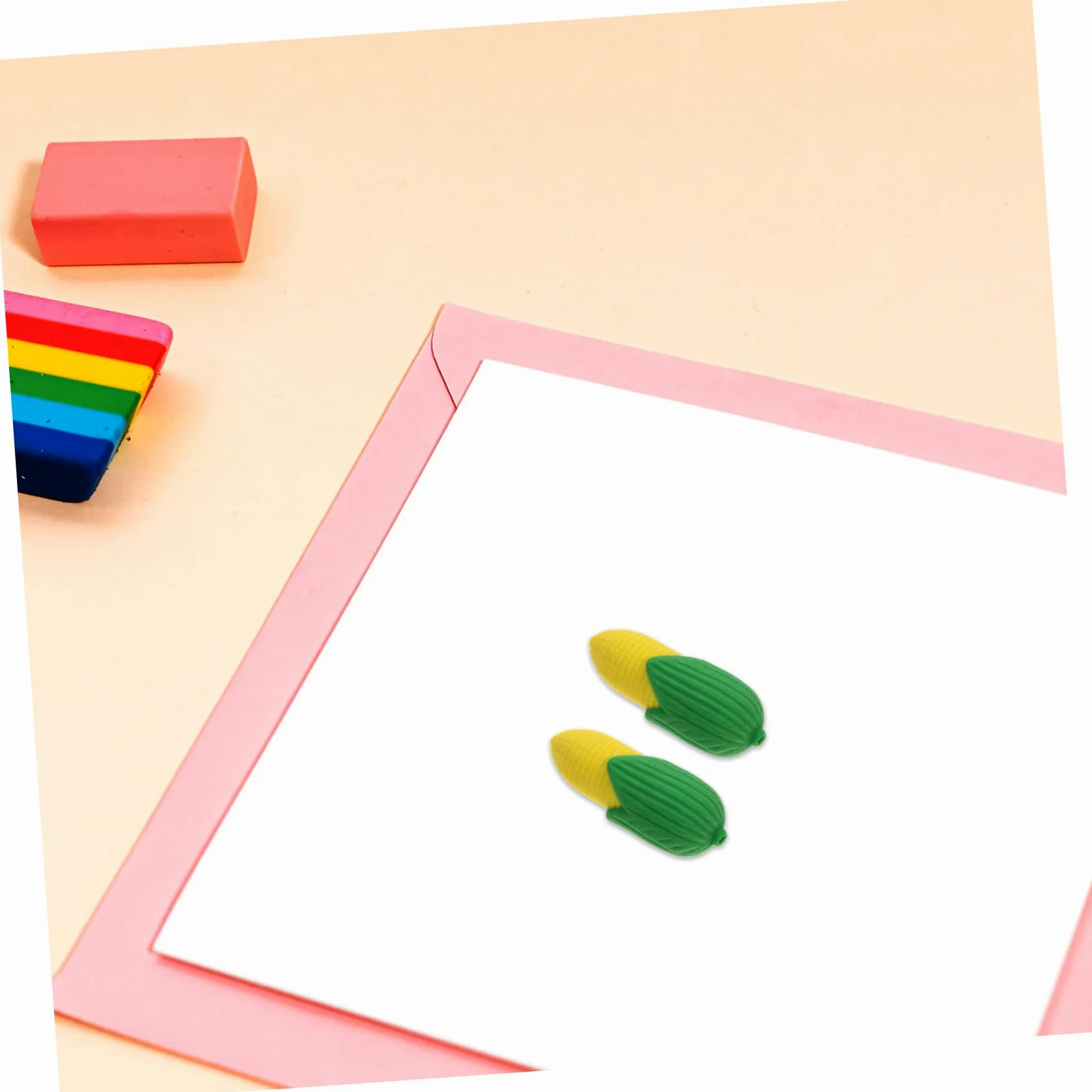 Lurrose Gomme per Matite 3d a Forma di Mais Tpr per Bambini e Teenager 100 Unitá