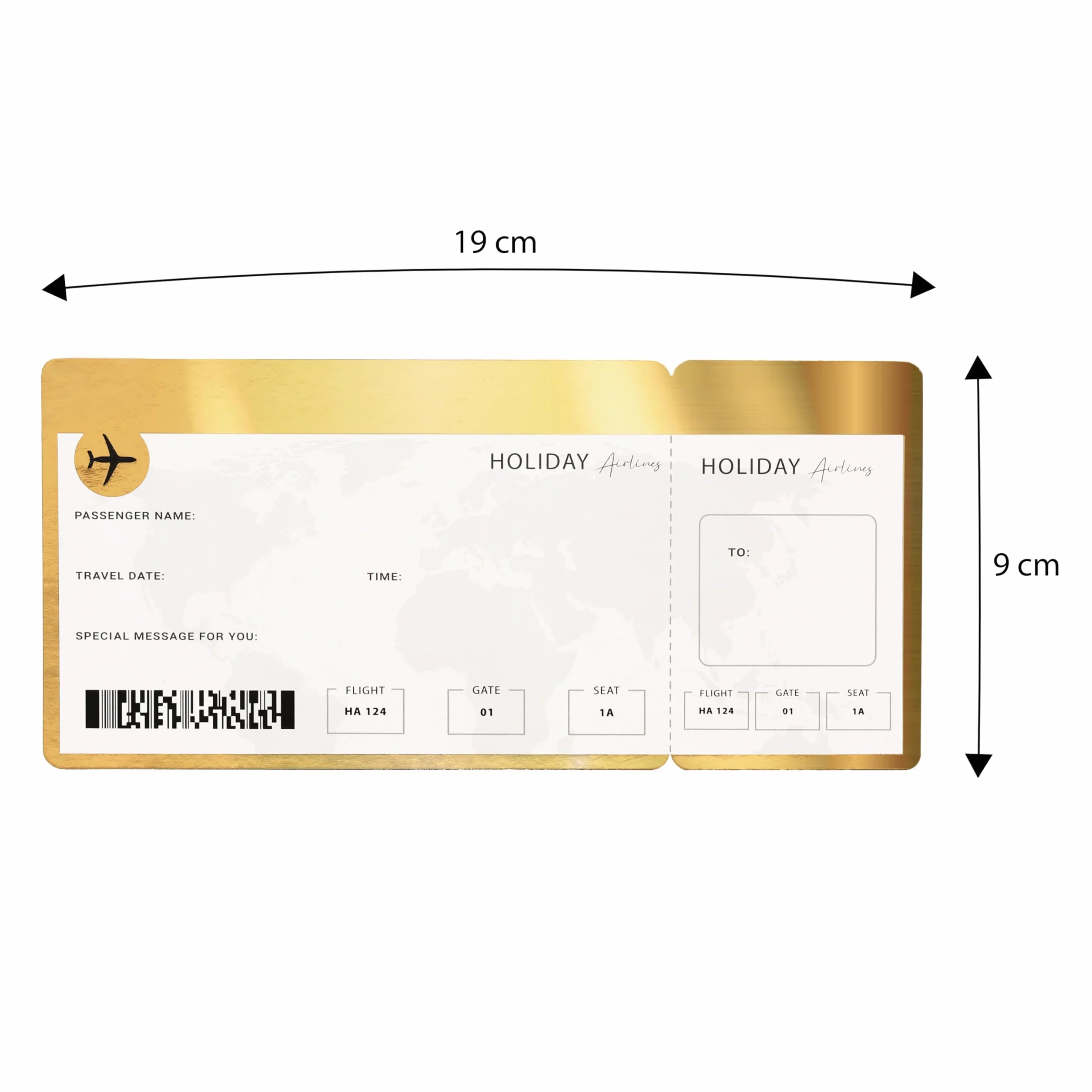 CraftWerk Biglietto aereo con superficie da grattare – Passaporto imbarco regalo personalizzato per donne