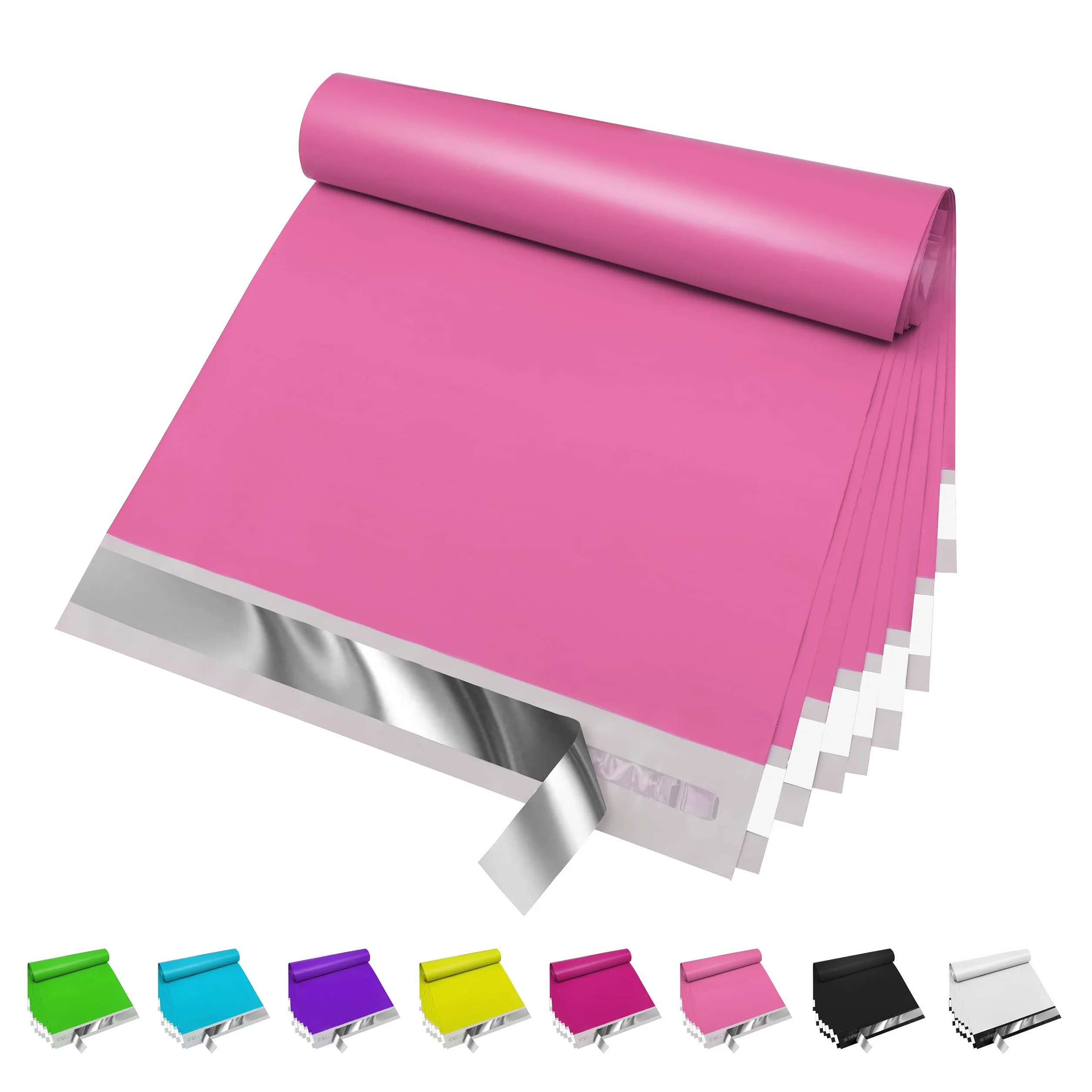 JinRuiKJ Buste postali in polietilene rosa, 25 x 33 cm, 100 pezzi, resistenti buste adesive per abbigliamento, buste spesse e resistenti con autosigillanti, impermeabili e antistrappo, sacchetti per