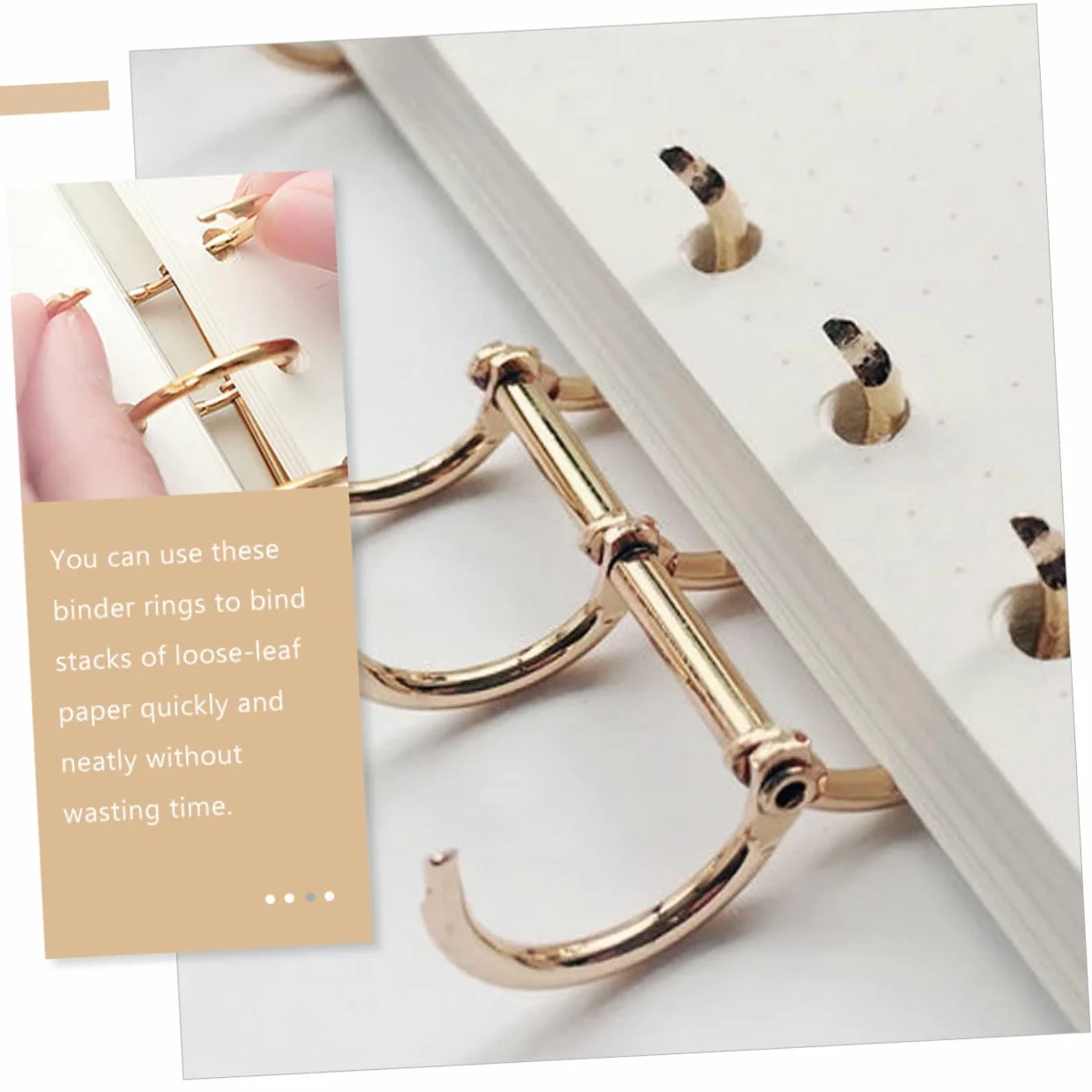 NUOBESTY 4 Set Di Raccoglitori Per Scrapbooking in Metallo Con Fogli Mobili Per Uso Ufficio 8 Pezzi * 4