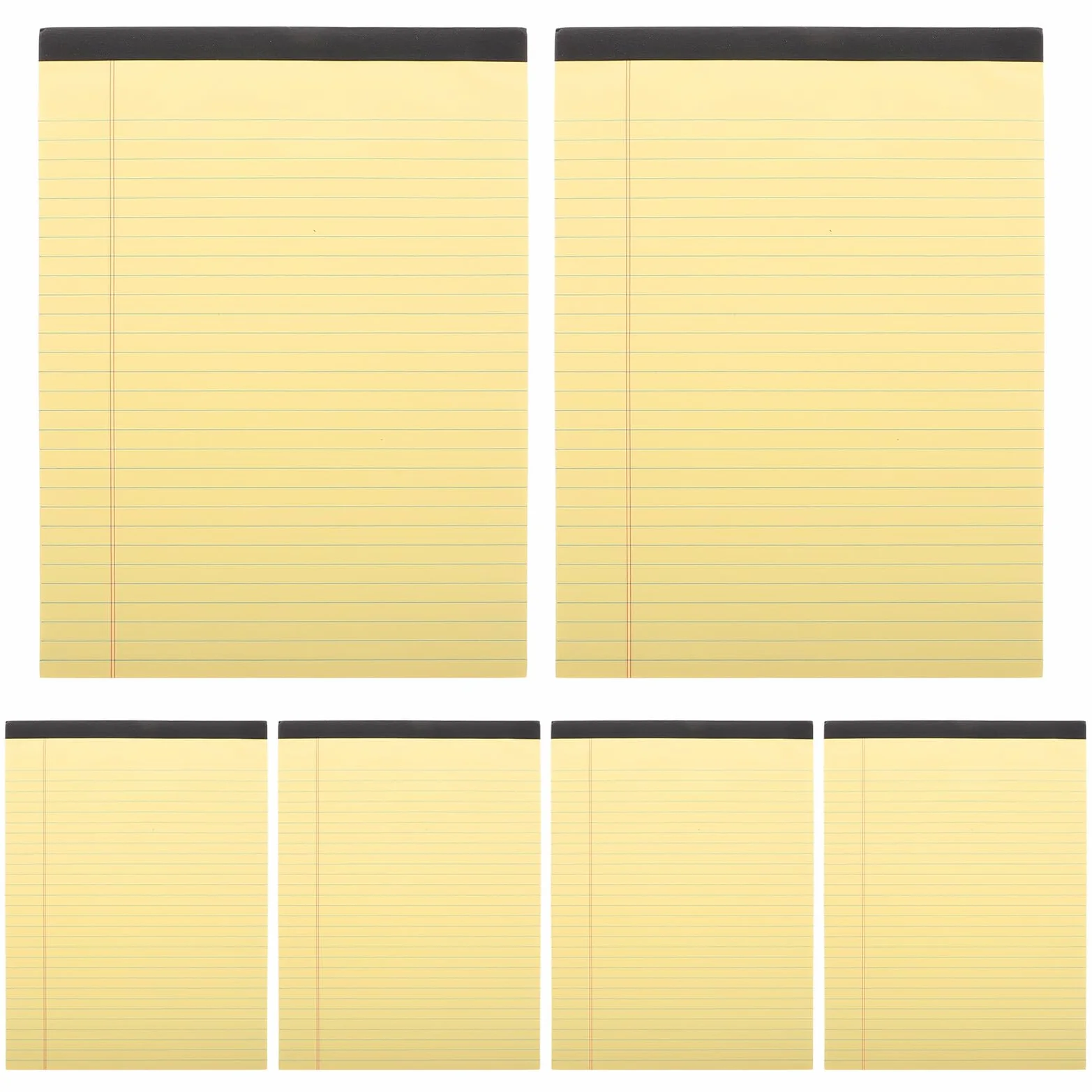 ABOOFAN Quaderno a Righe A4 Giallo 6 Pezzi Con Pagine Strappabili, Blocco Note Per Appunti Lavoro e Scuola, Quaderno Di Riunioni Con Sezioni Per Organizzazione Professionale